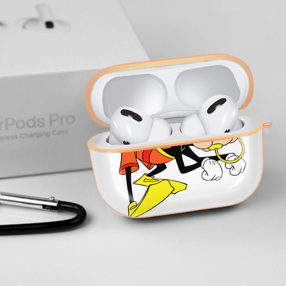 ミッキーマウス Mickey Mouse 【AirPods Pro用】ハードシェル保護ケース｜耐衝撃・防指紋・カラビナ付き商品仕様