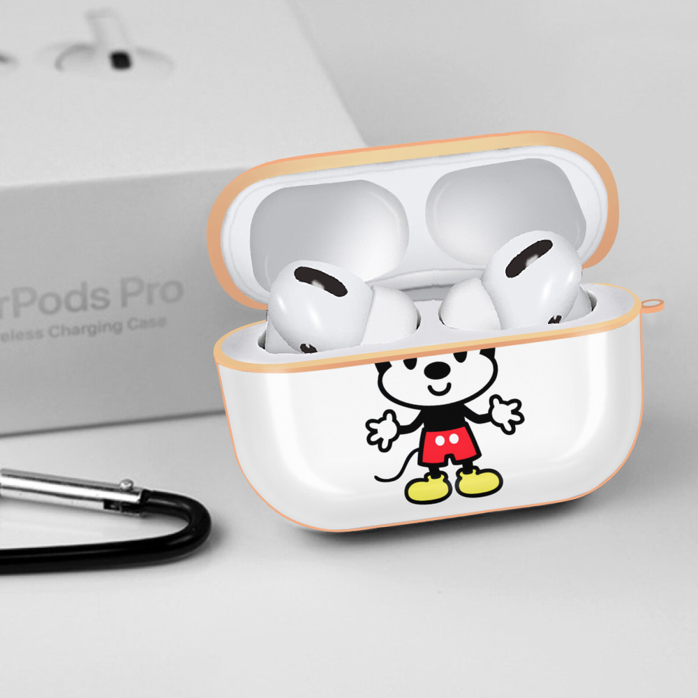 ミッキーマウス Mickey Mouse 【AirPods Pro用】ハードシェル保護ケース｜耐衝撃・防指紋・カラビナ付き商品仕様