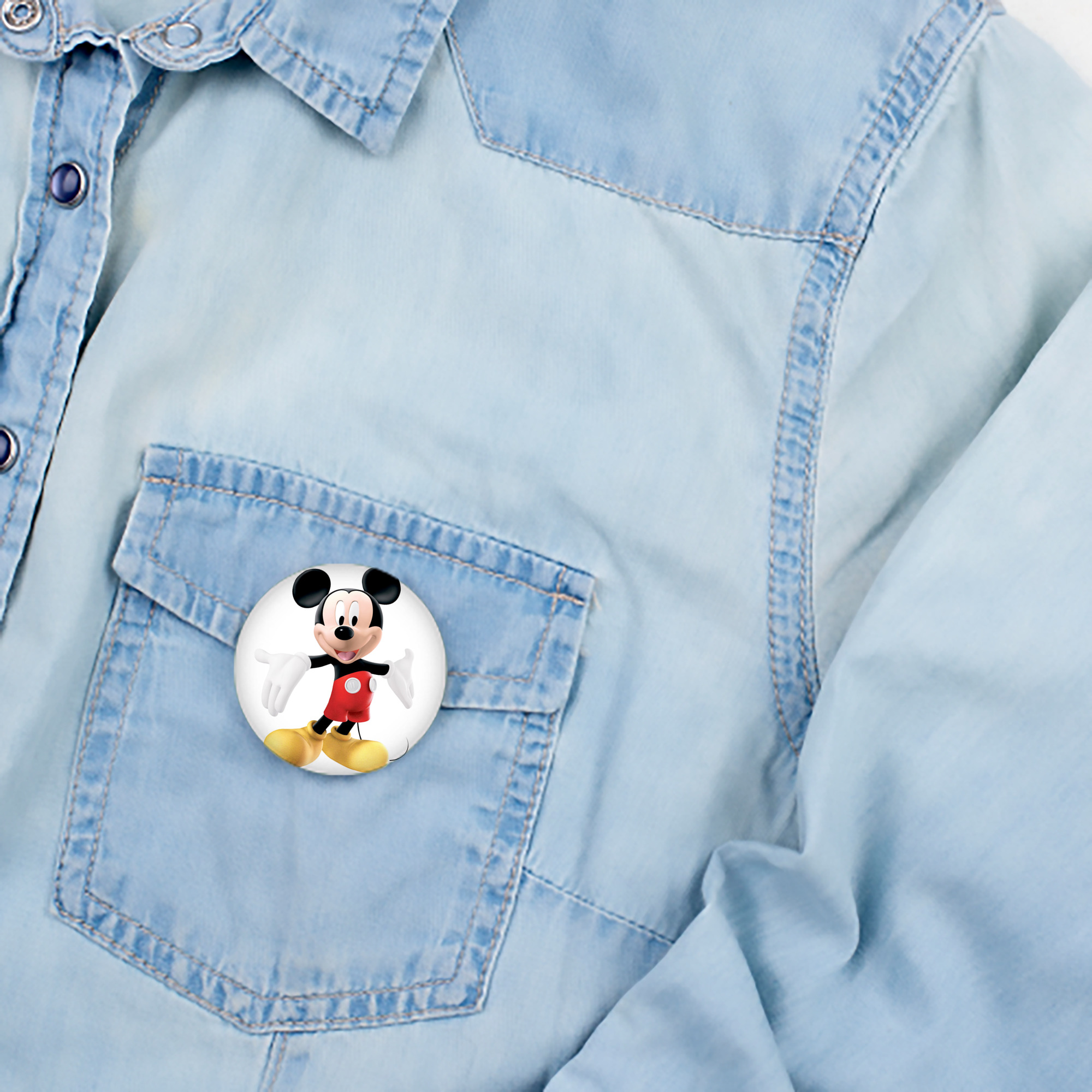 ミッキーマウス Mickey Mouse 6cm 缶バッジ 複数セット