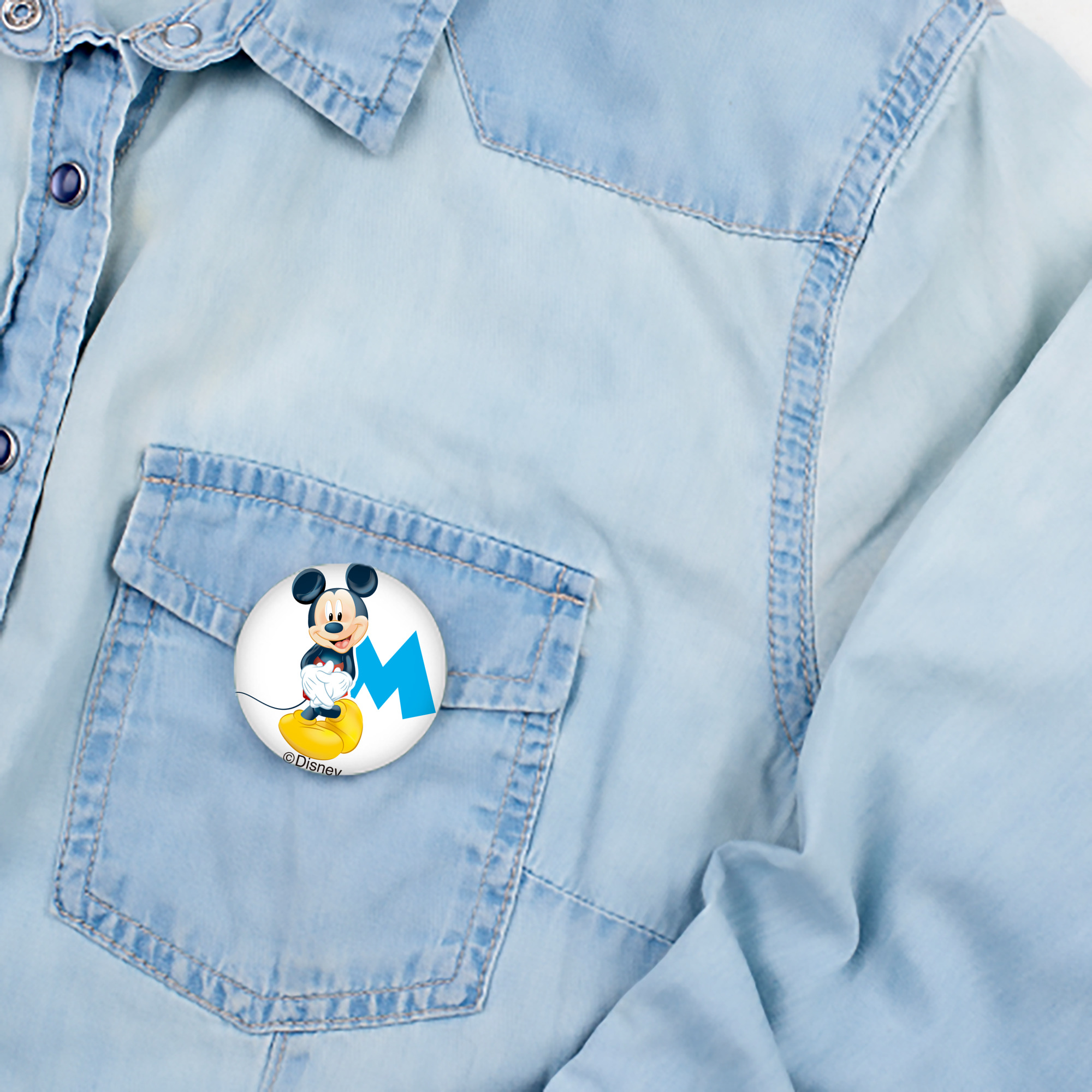 ミッキーマウス Mickey Mouse 6cm 缶バッジ 複数セット