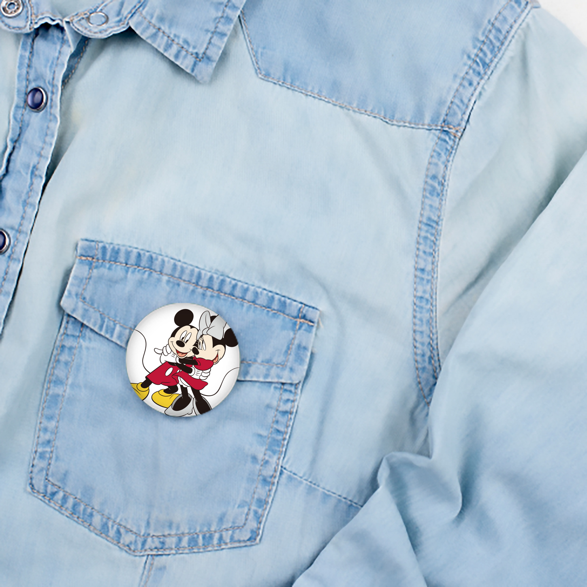 ミッキーマウス Mickey Mouse 6cm 缶バッジ 複数セット
