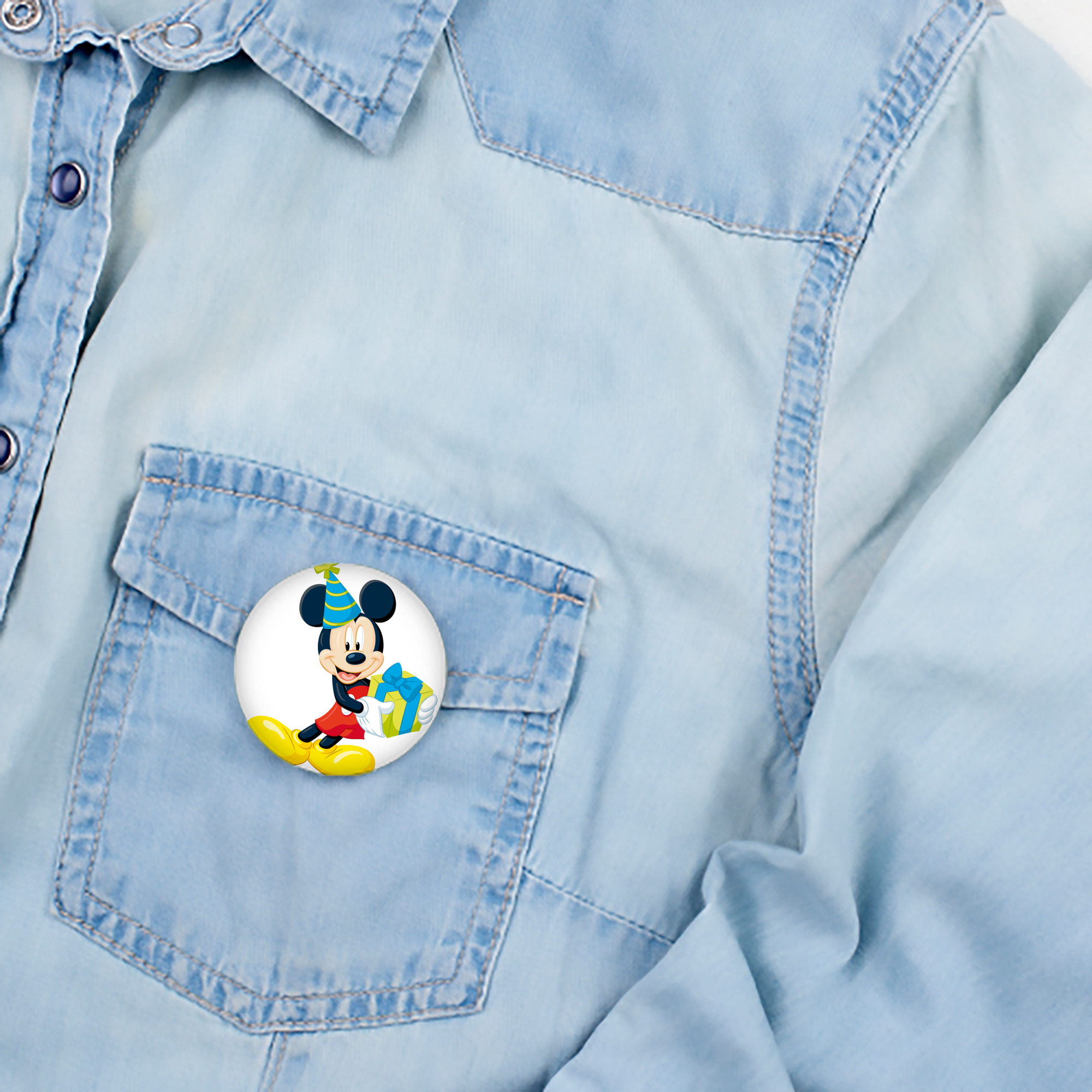 ミッキーマウス Mickey Mouse 6cm 缶バッジ 複数セット
