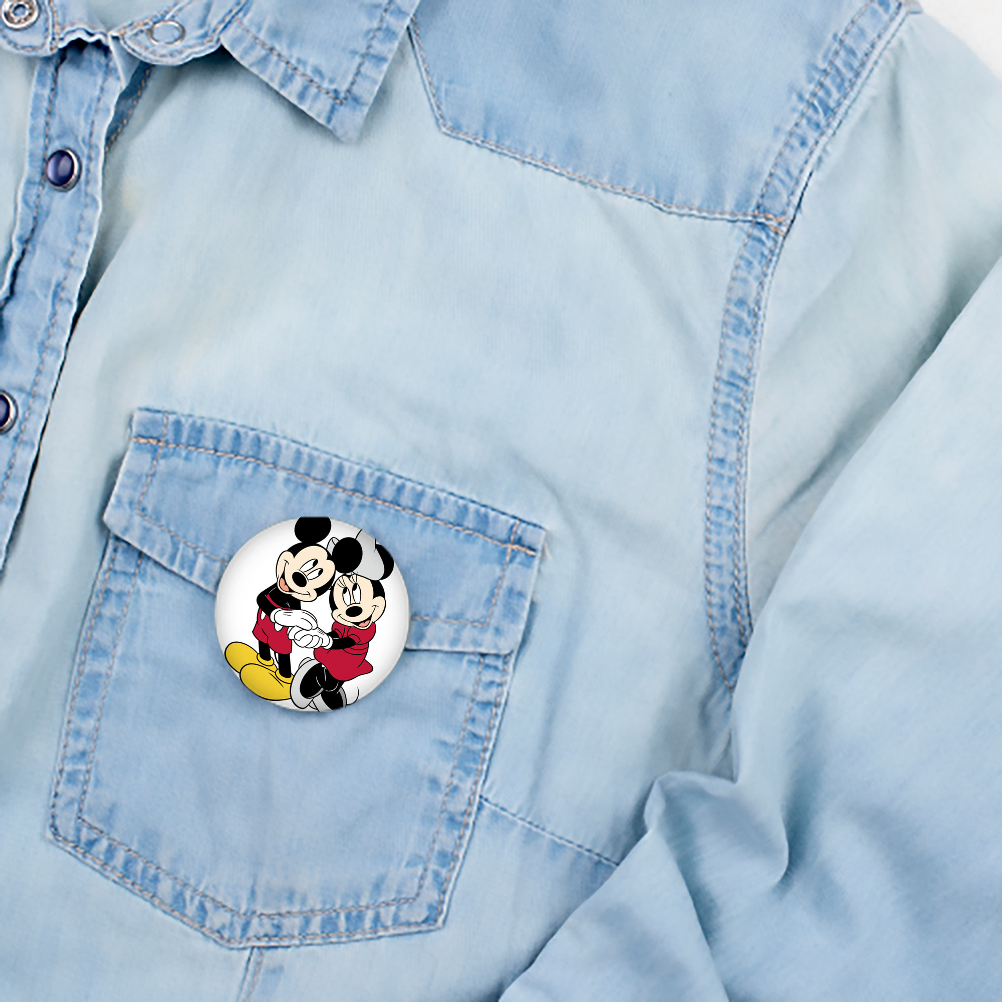 ミッキーマウス Mickey Mouse 6cm 缶バッジ 複数セット