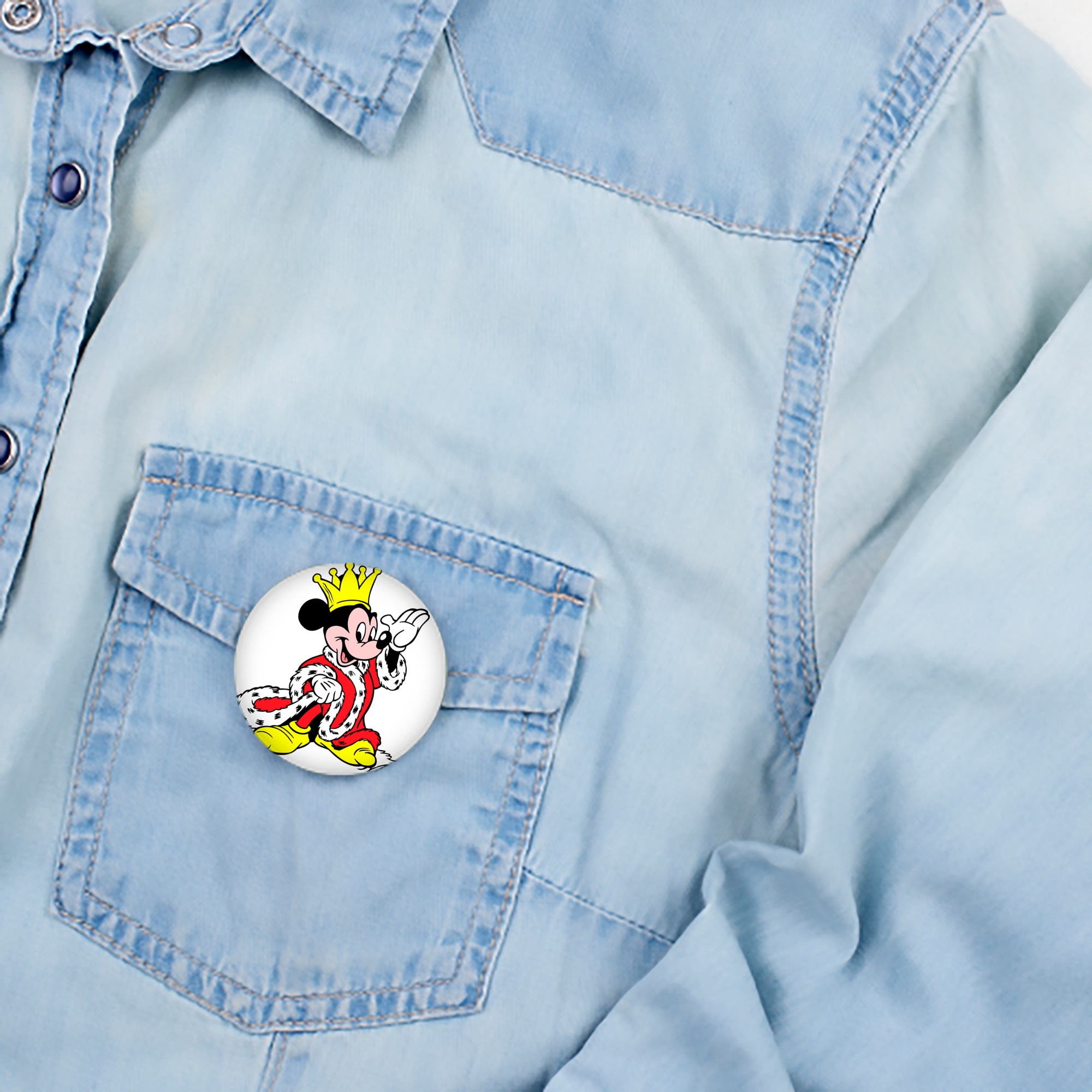 ミッキーマウス Mickey Mouse 6cm 缶バッジ 複数セット