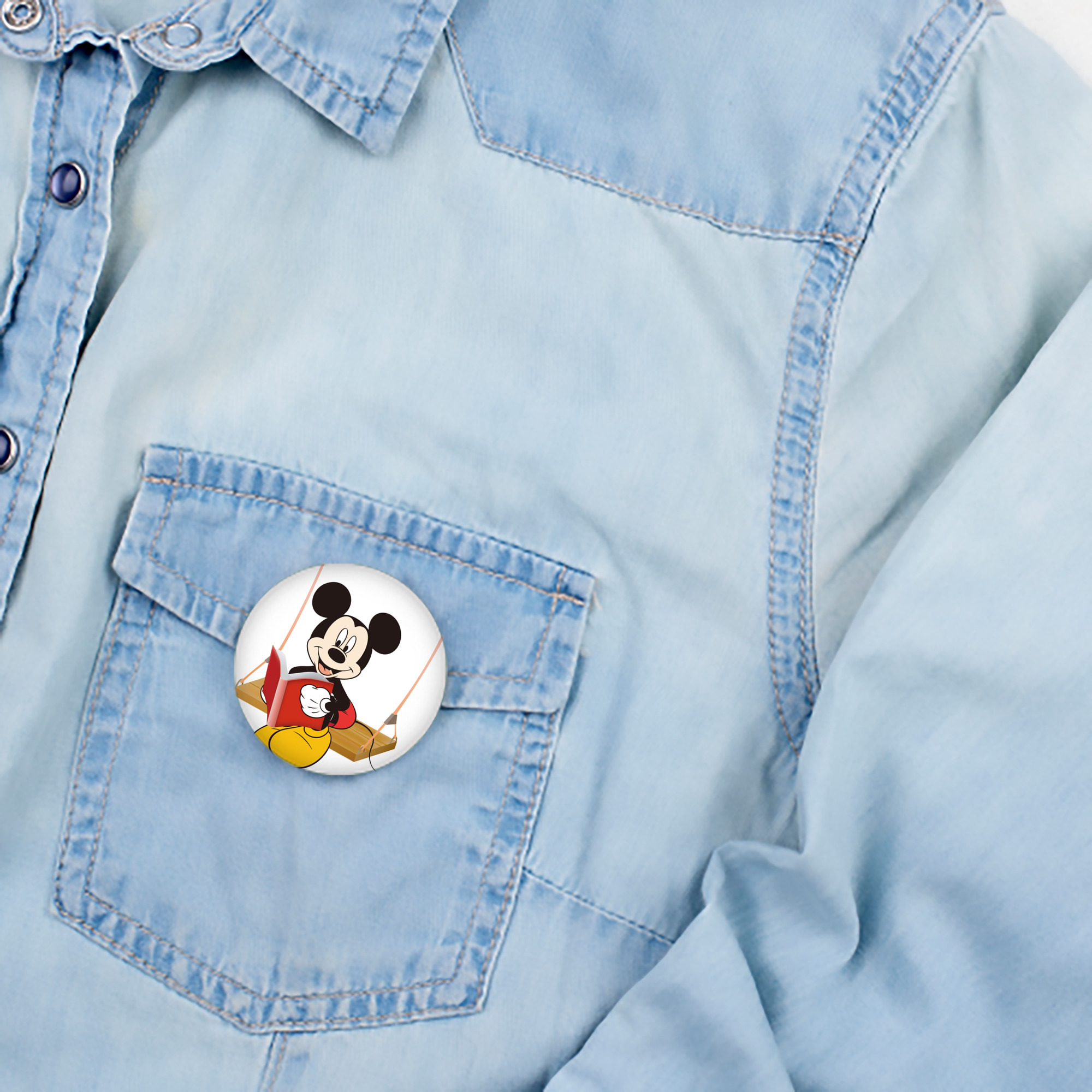 ミッキーマウス Mickey Mouse 6cm 缶バッジ 複数セット