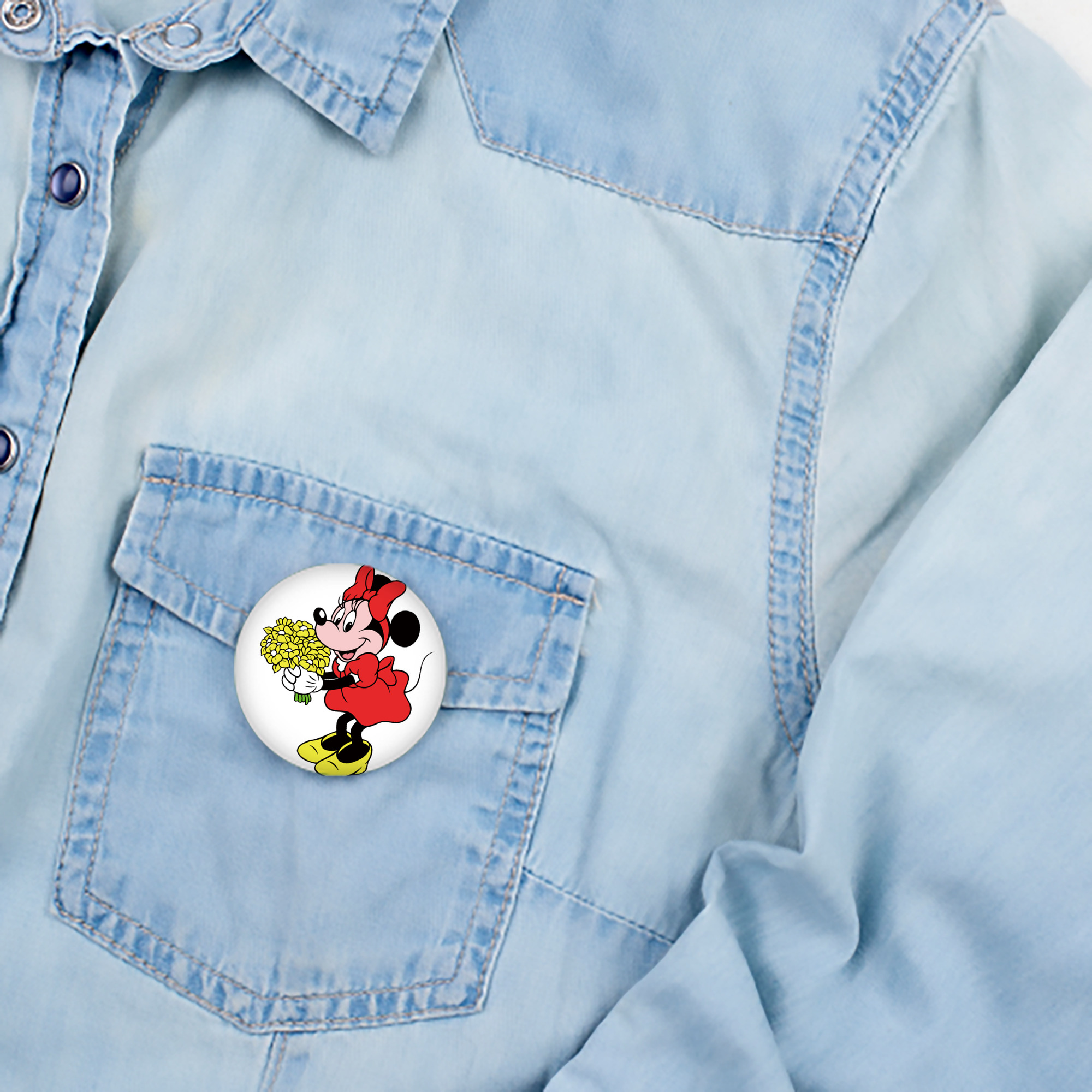 ミッキーマウス Mickey Mouse 6cm 缶バッジ 複数セット