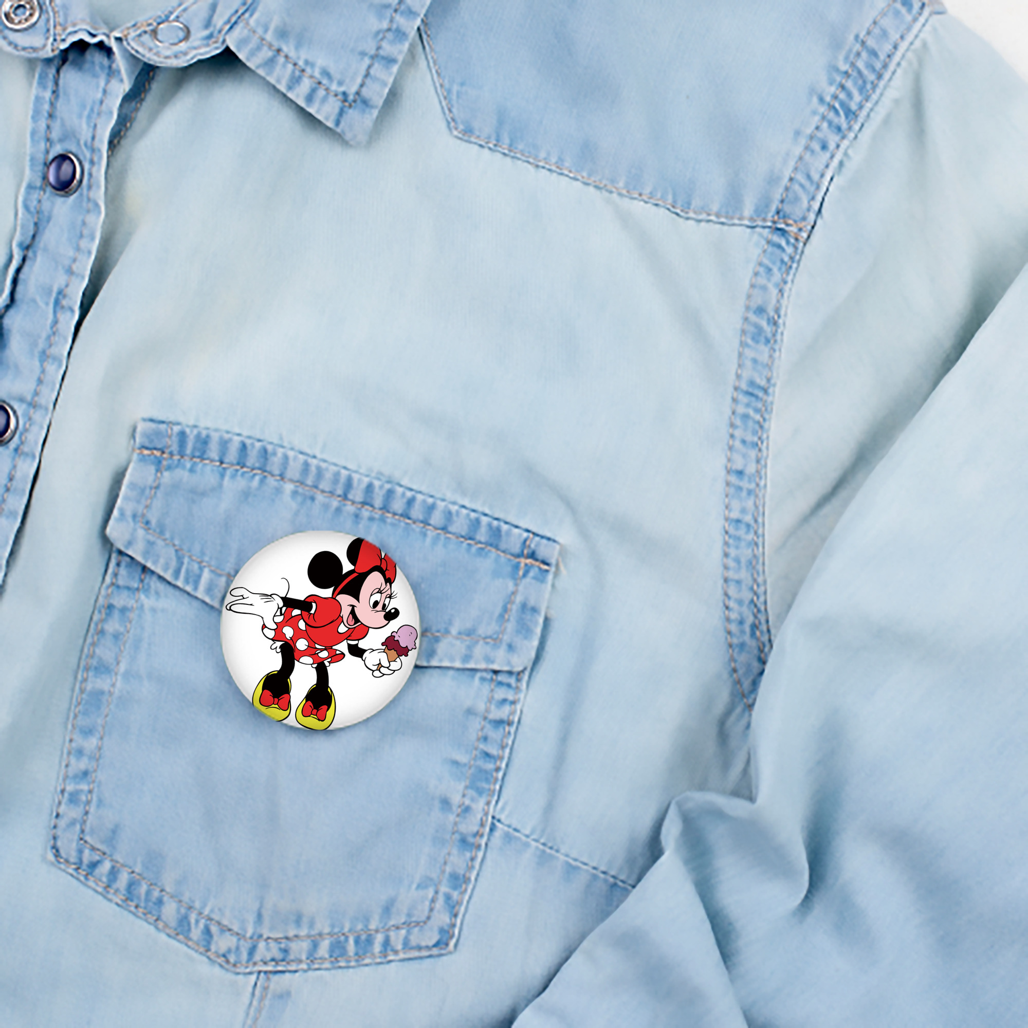 ミッキーマウス Mickey Mouse 6cm 缶バッジ 複数セット