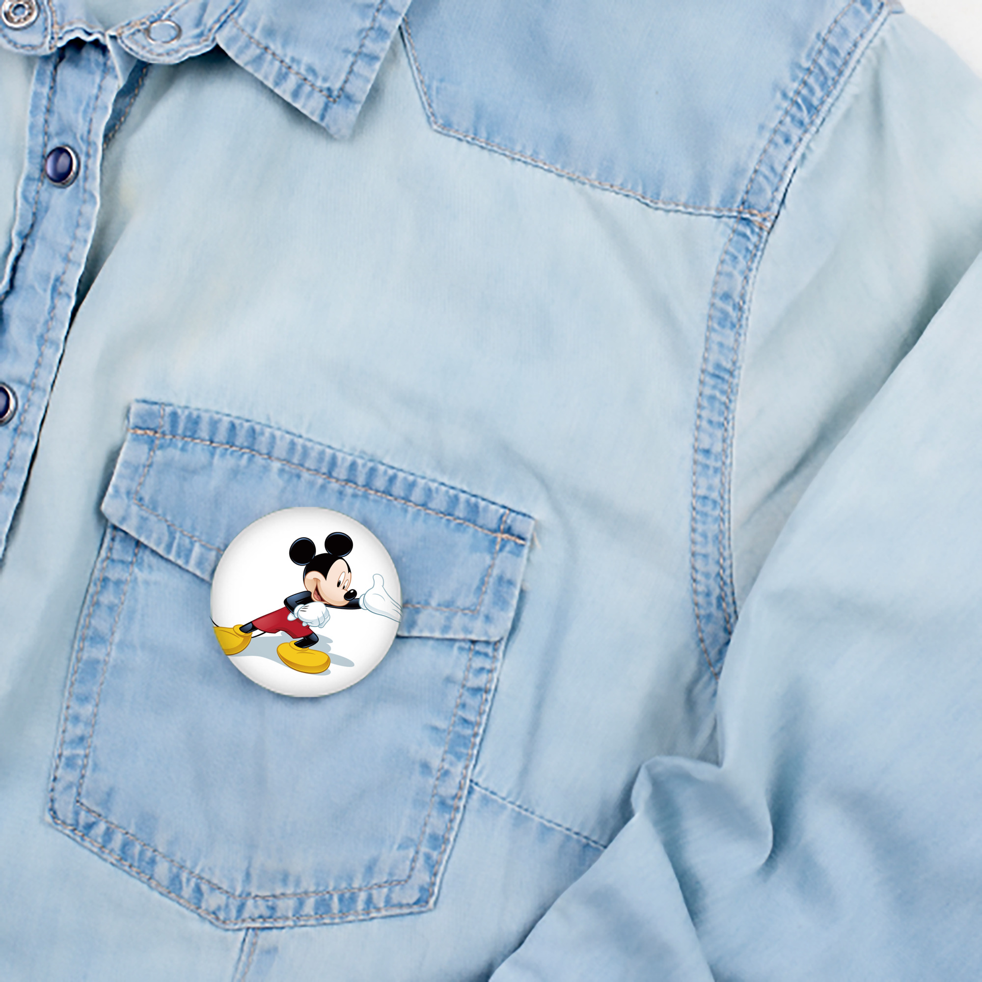 ミッキーマウス Mickey Mouse 6cm 缶バッジ 複数セット