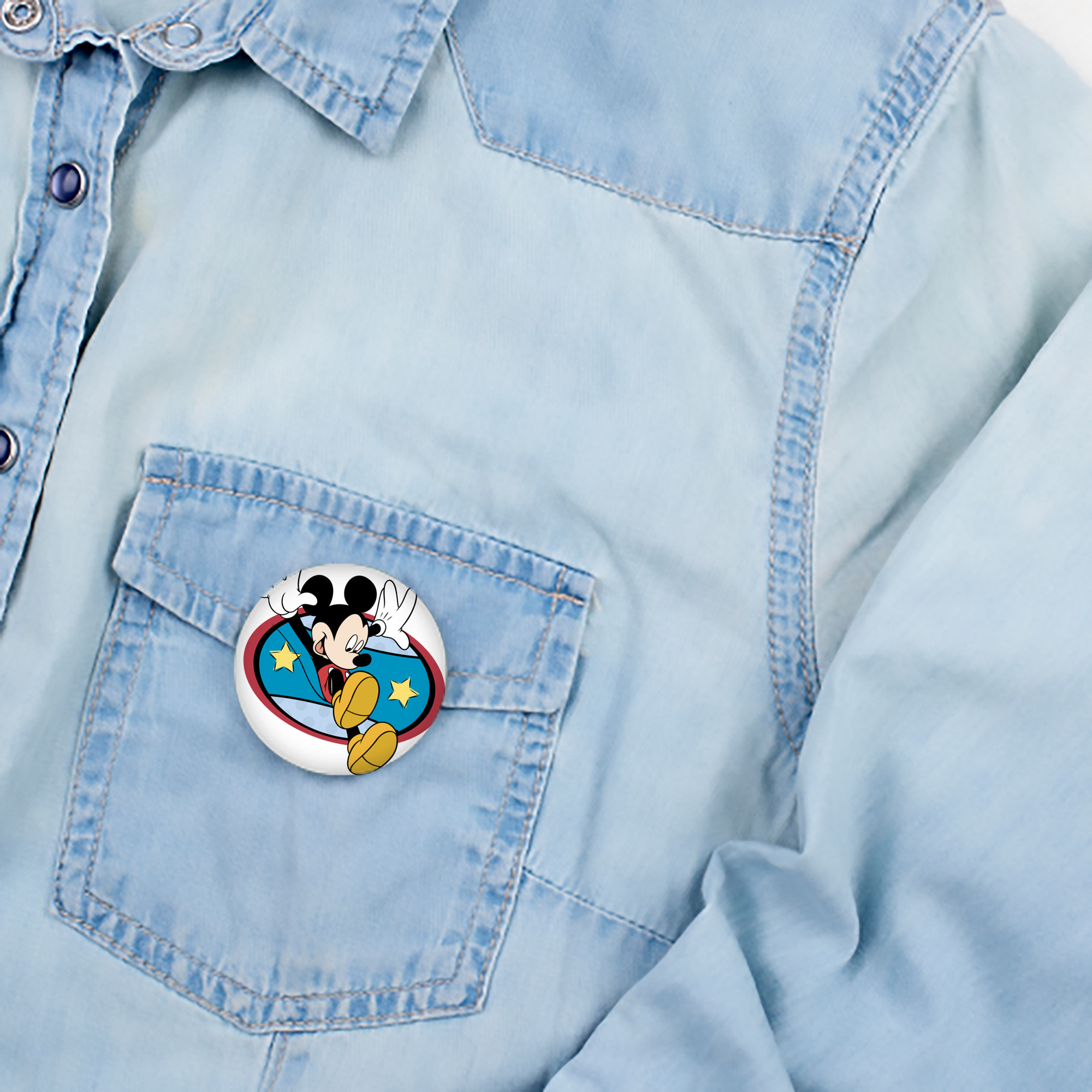 ミッキーマウス Mickey Mouse 6cm 缶バッジ 複数セット