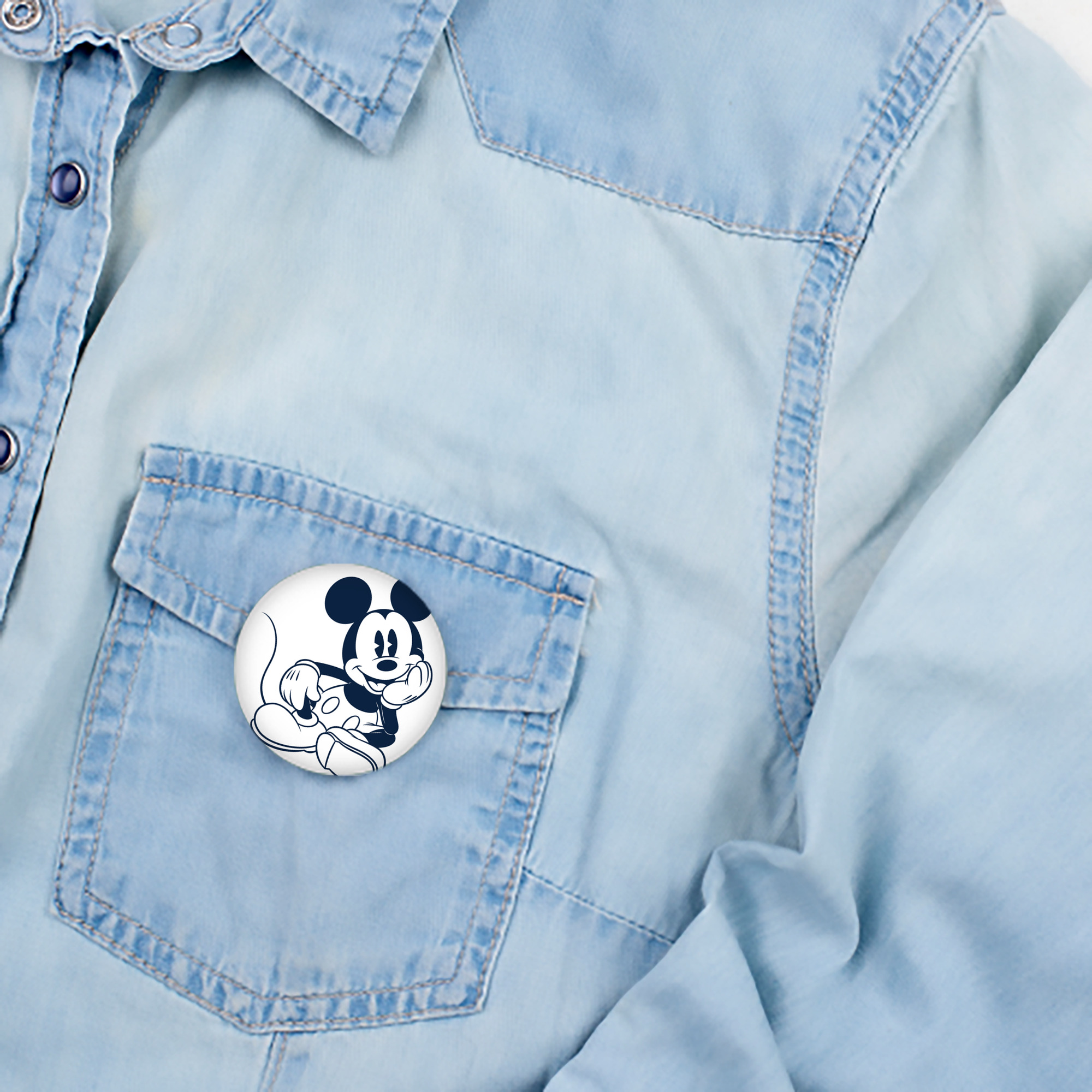 ミッキーマウス Mickey Mouse 6cm 缶バッジ 複数セット