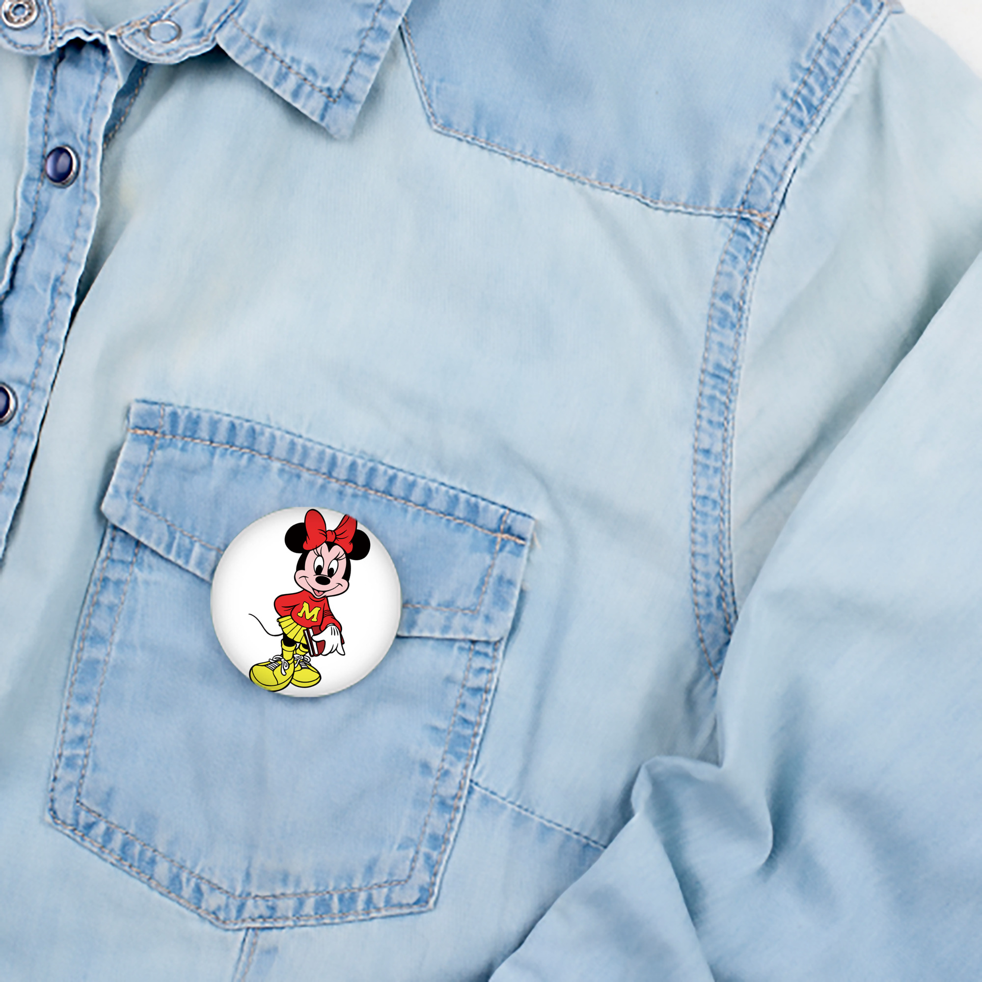 ミッキーマウス Mickey Mouse 6cm 缶バッジ 複数セット