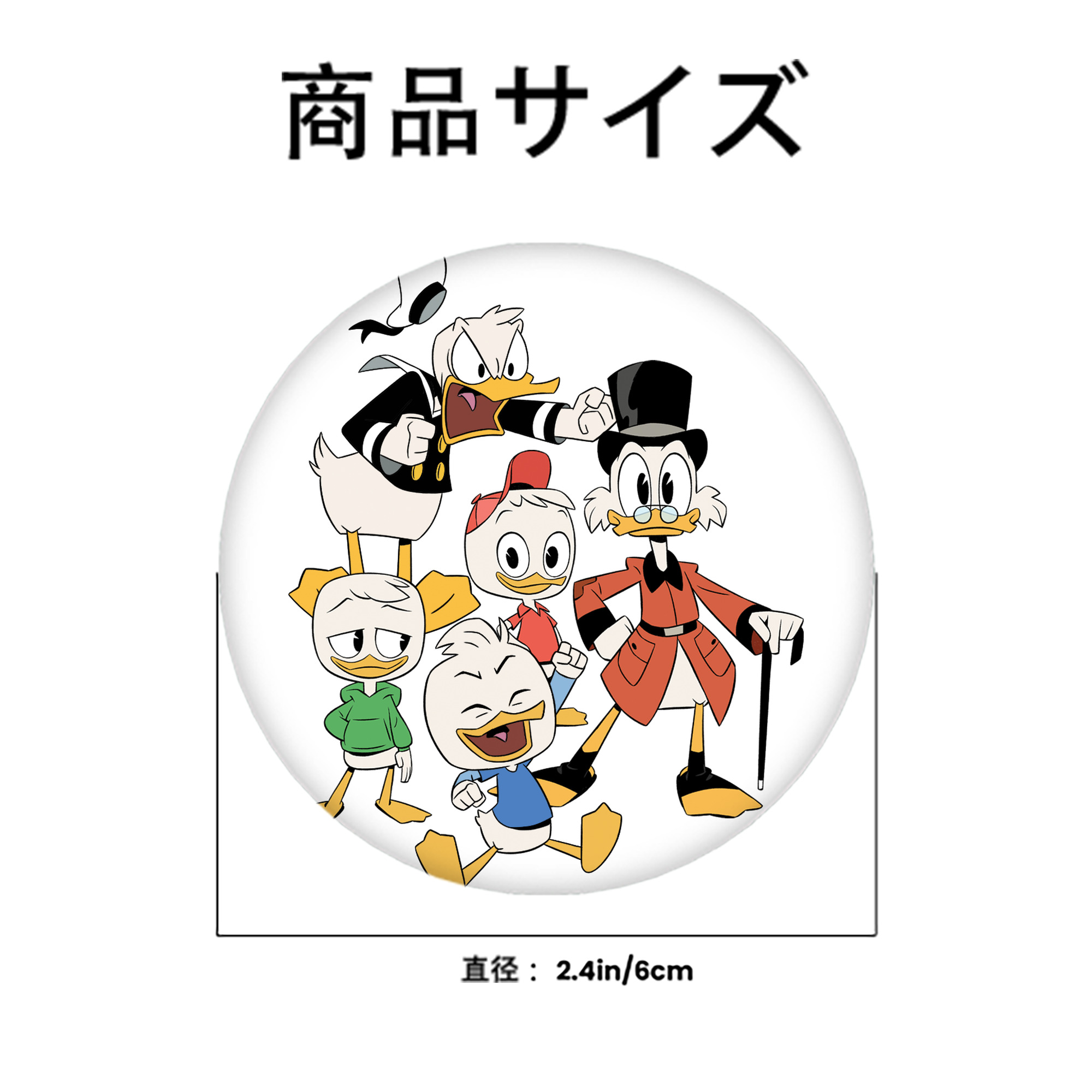 ミッキーマウス Mickey Mouse 6cm 缶バッジ 複数セット