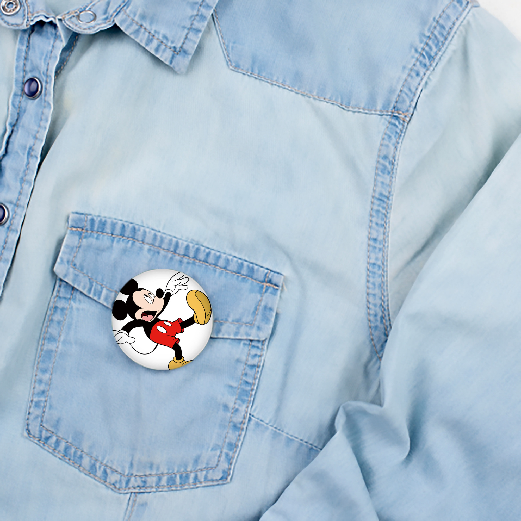ミッキーマウス Mickey Mouse 6cm 缶バッジ 複数セット