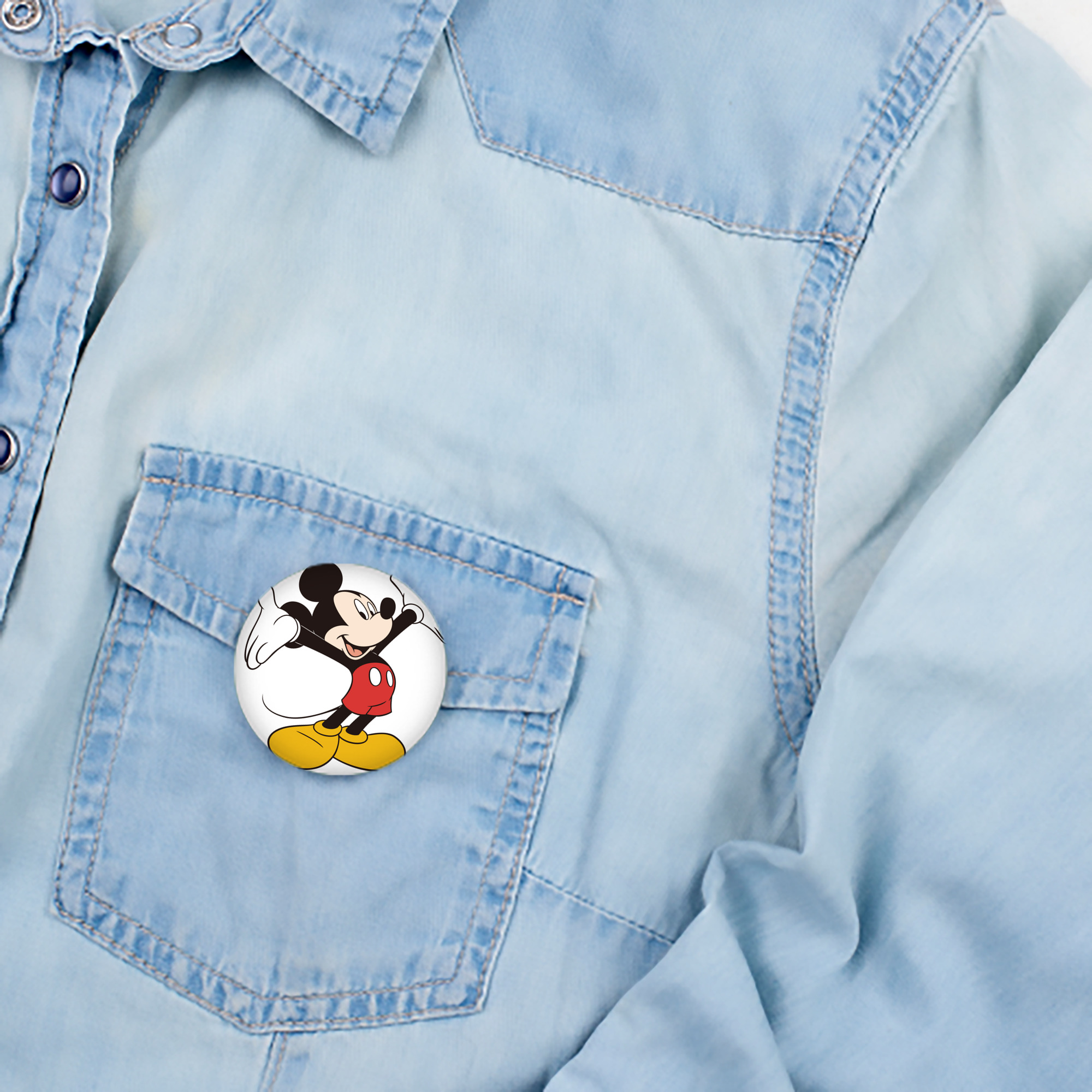 ミッキーマウス Mickey Mouse 6cm 缶バッジ 複数セット