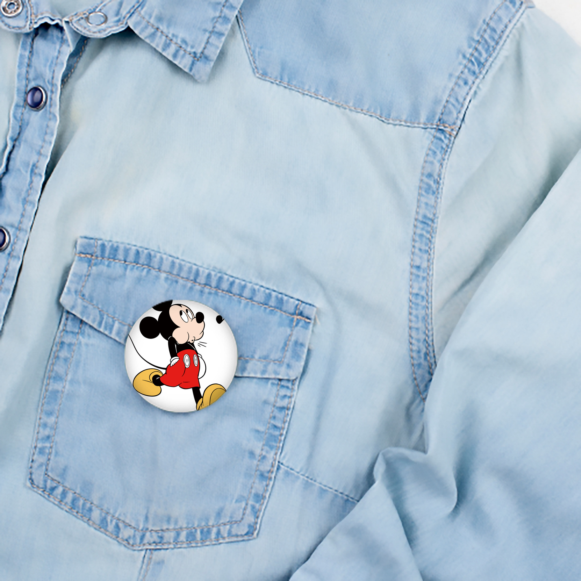 ミッキーマウス Mickey Mouse 6cm 缶バッジ 複数セット