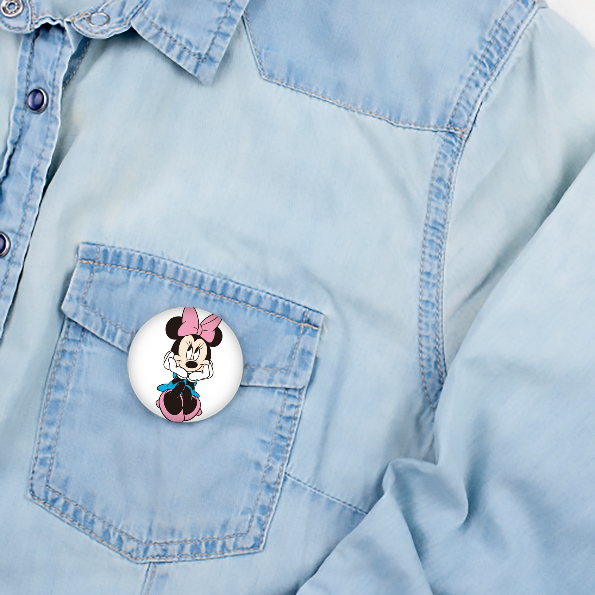 ミッキーマウス Mickey Mouse 6cm 缶バッジ 複数セット