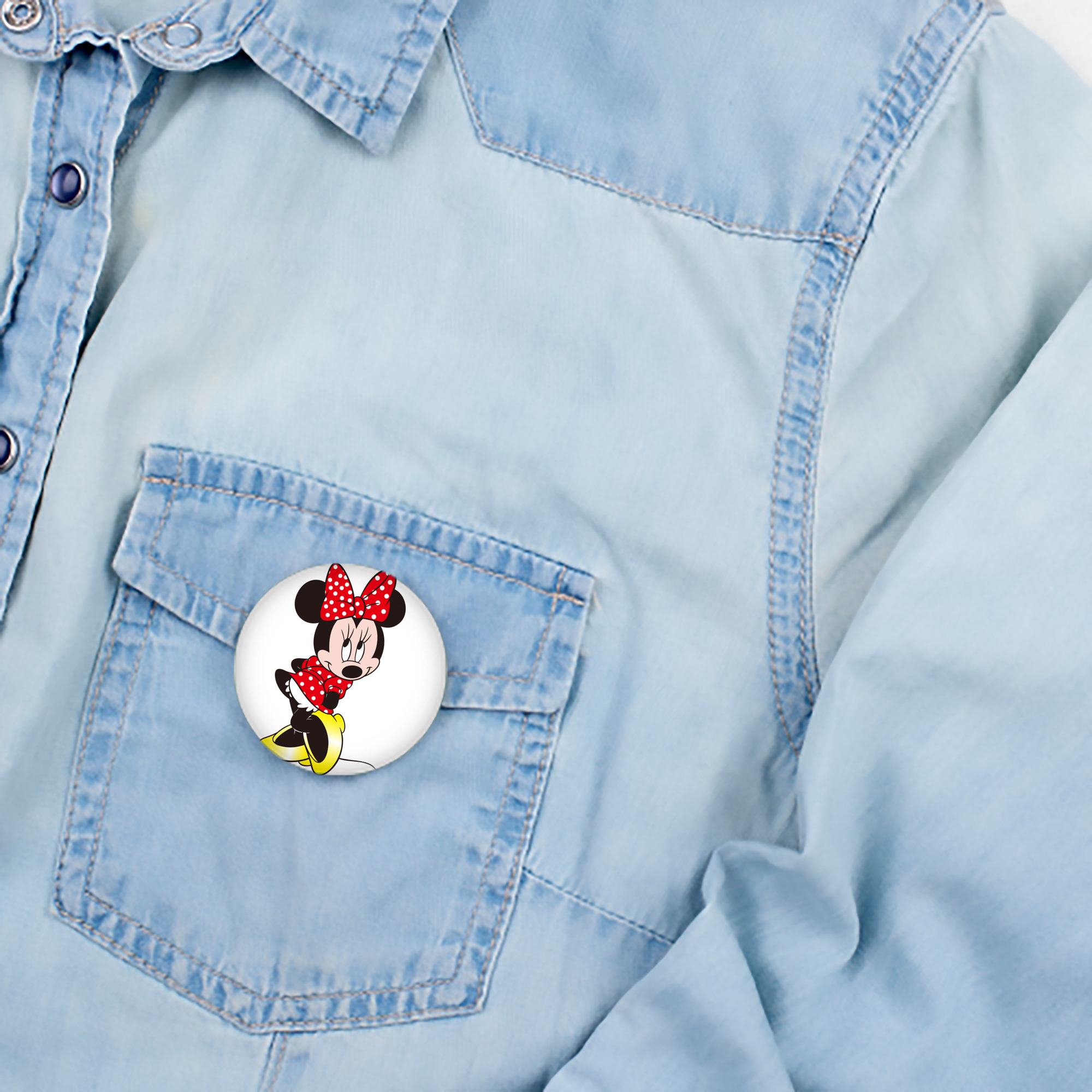 ミッキーマウス Mickey Mouse 6cm 缶バッジ 複数セット