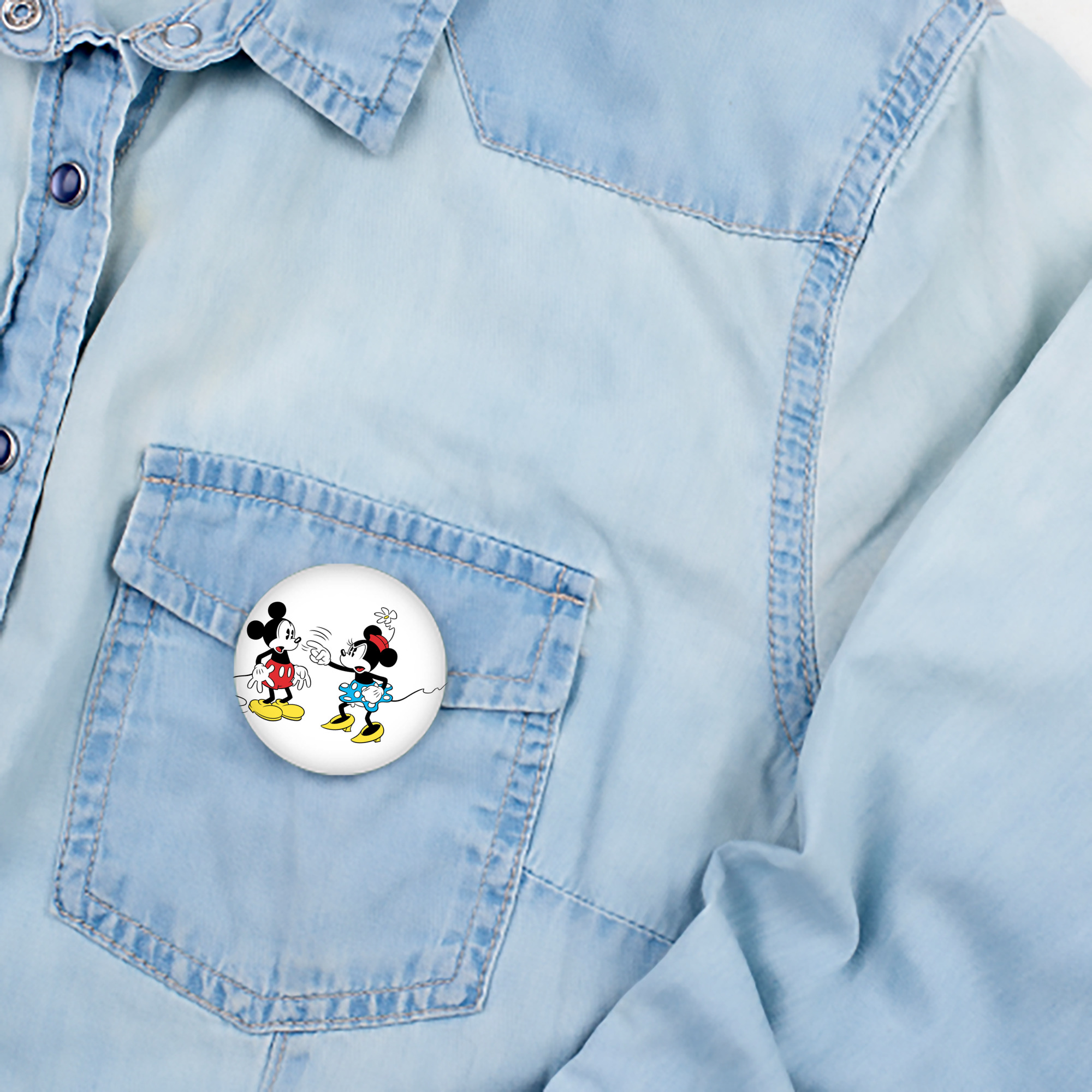 ミッキーマウス Mickey Mouse 6cm 缶バッジ 複数セット