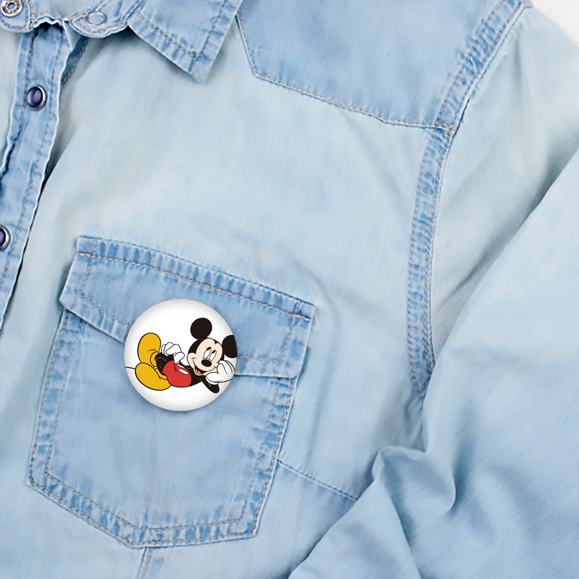 ミッキーマウス Mickey Mouse 6cm 缶バッジ 複数セット