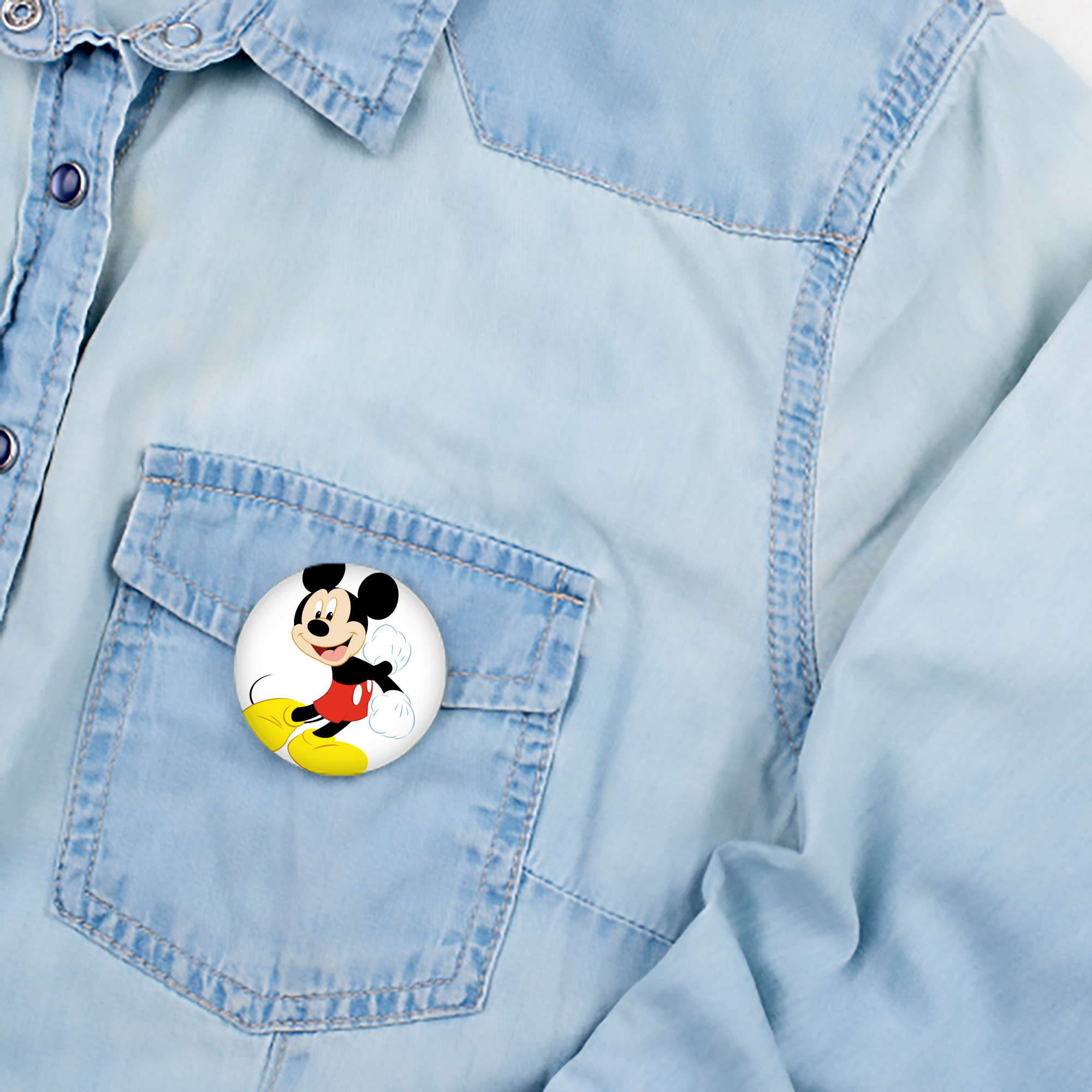 ミッキーマウス Mickey Mouse 6cm 缶バッジ 複数セット