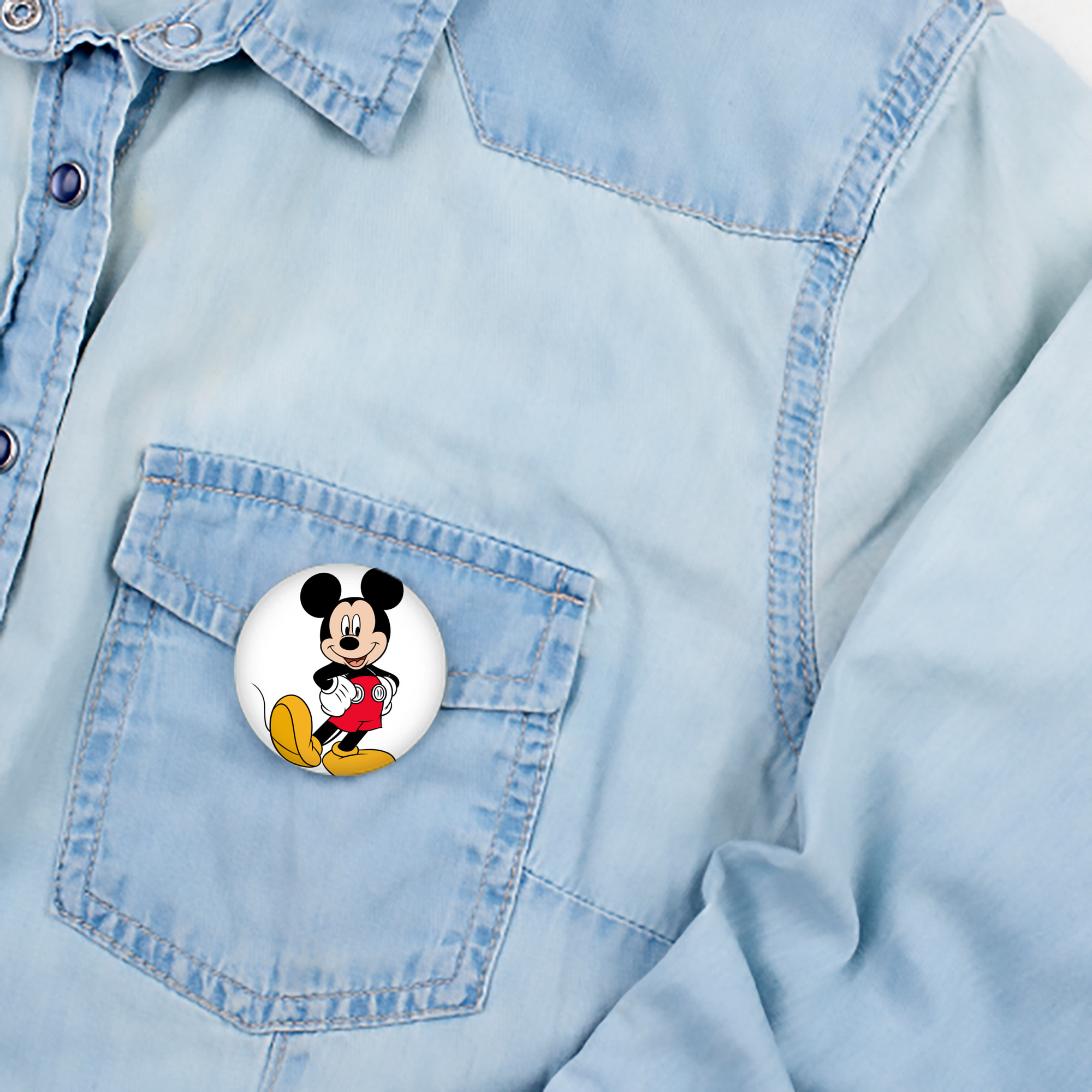ミッキーマウス Mickey Mouse 6cm 缶バッジ 複数セット