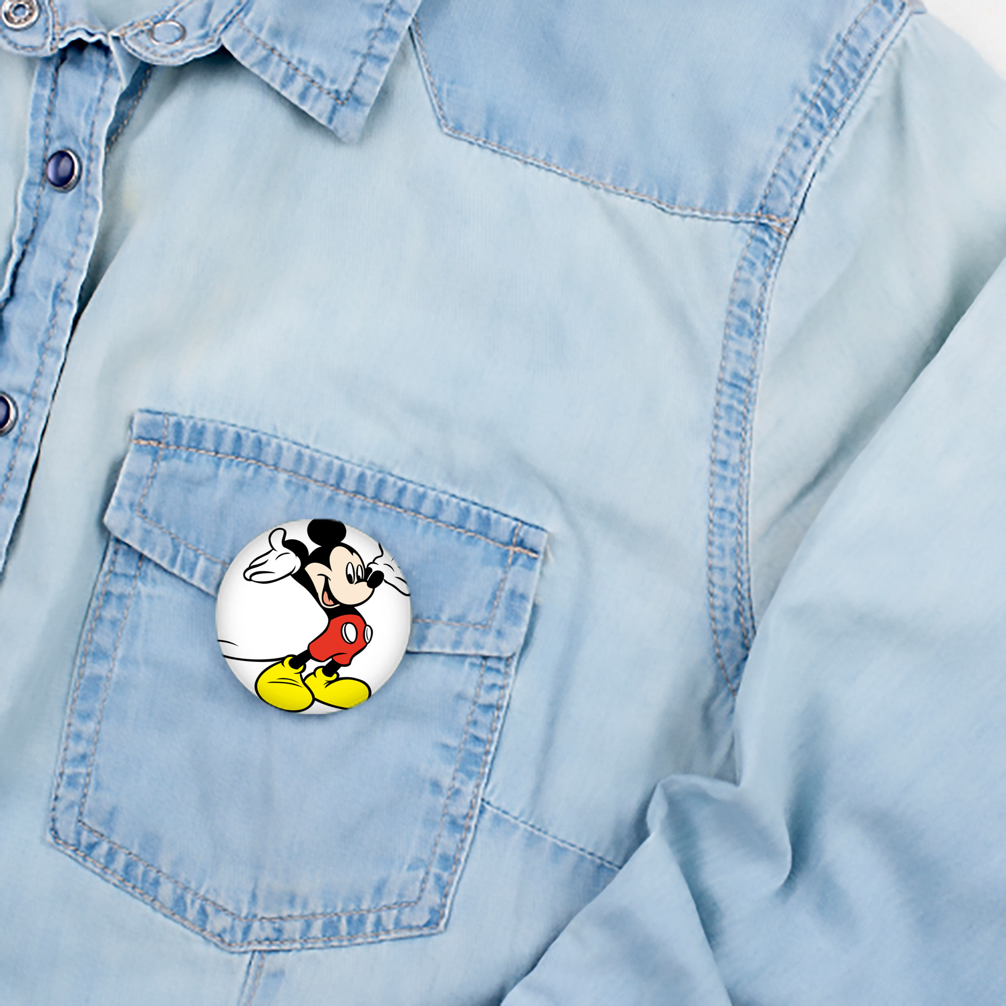 ミッキーマウス Mickey Mouse 6cm 缶バッジ 複数セット