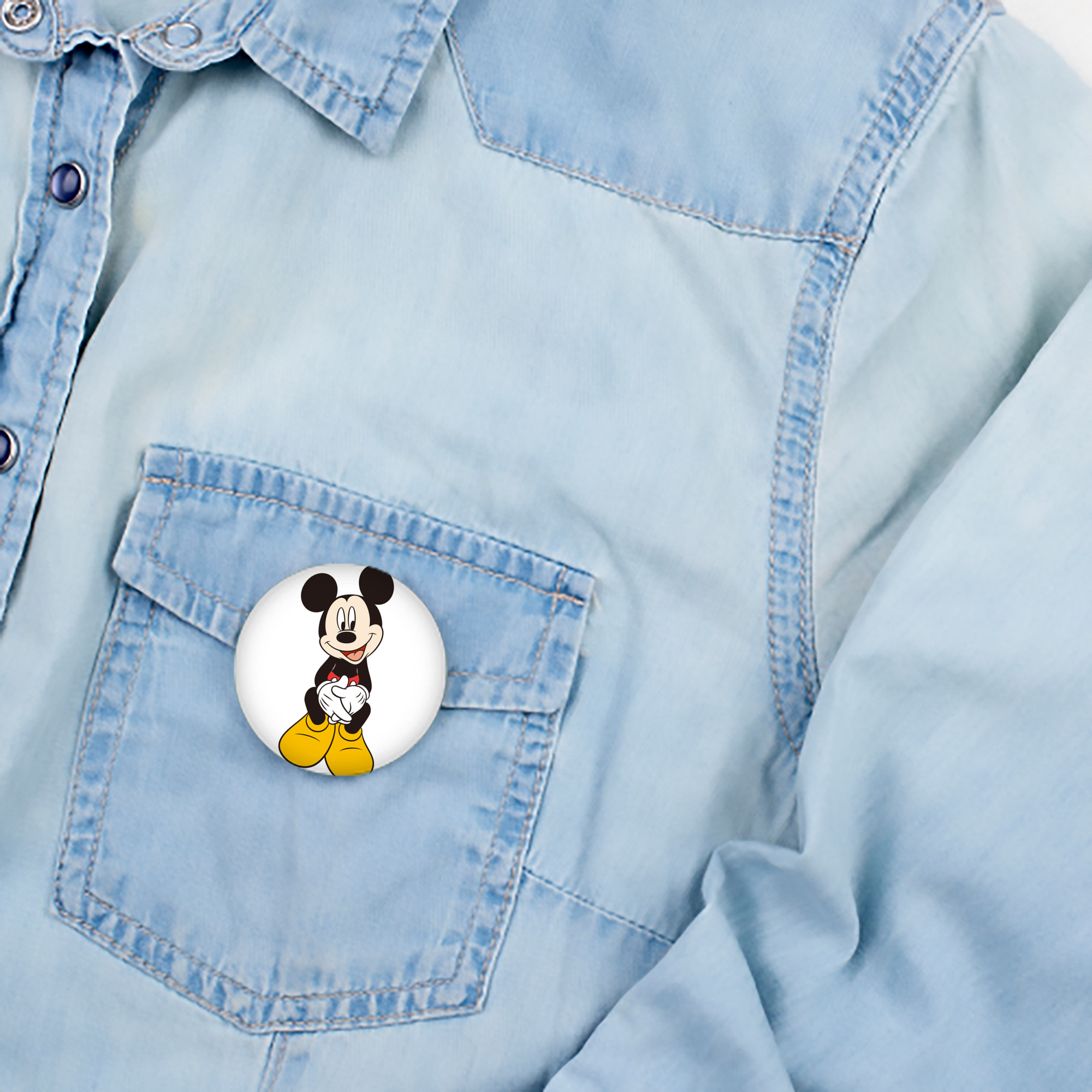 ミッキーマウス Mickey Mouse 6cm 缶バッジ 複数セット
