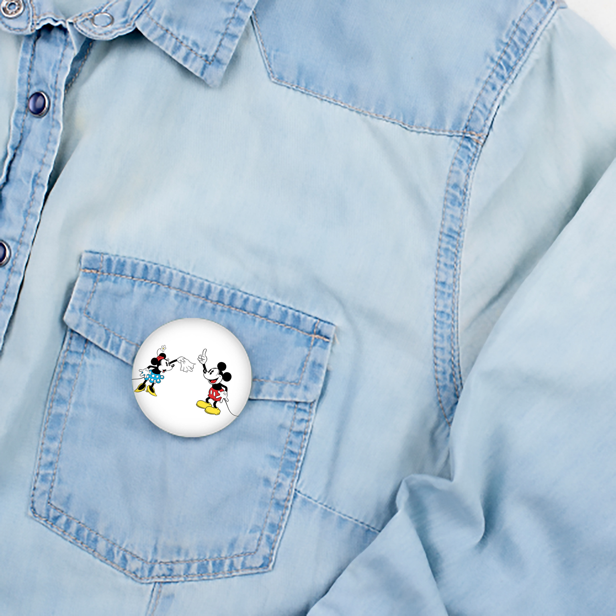 ミッキーマウス Mickey Mouse 6cm 缶バッジ 複数セット