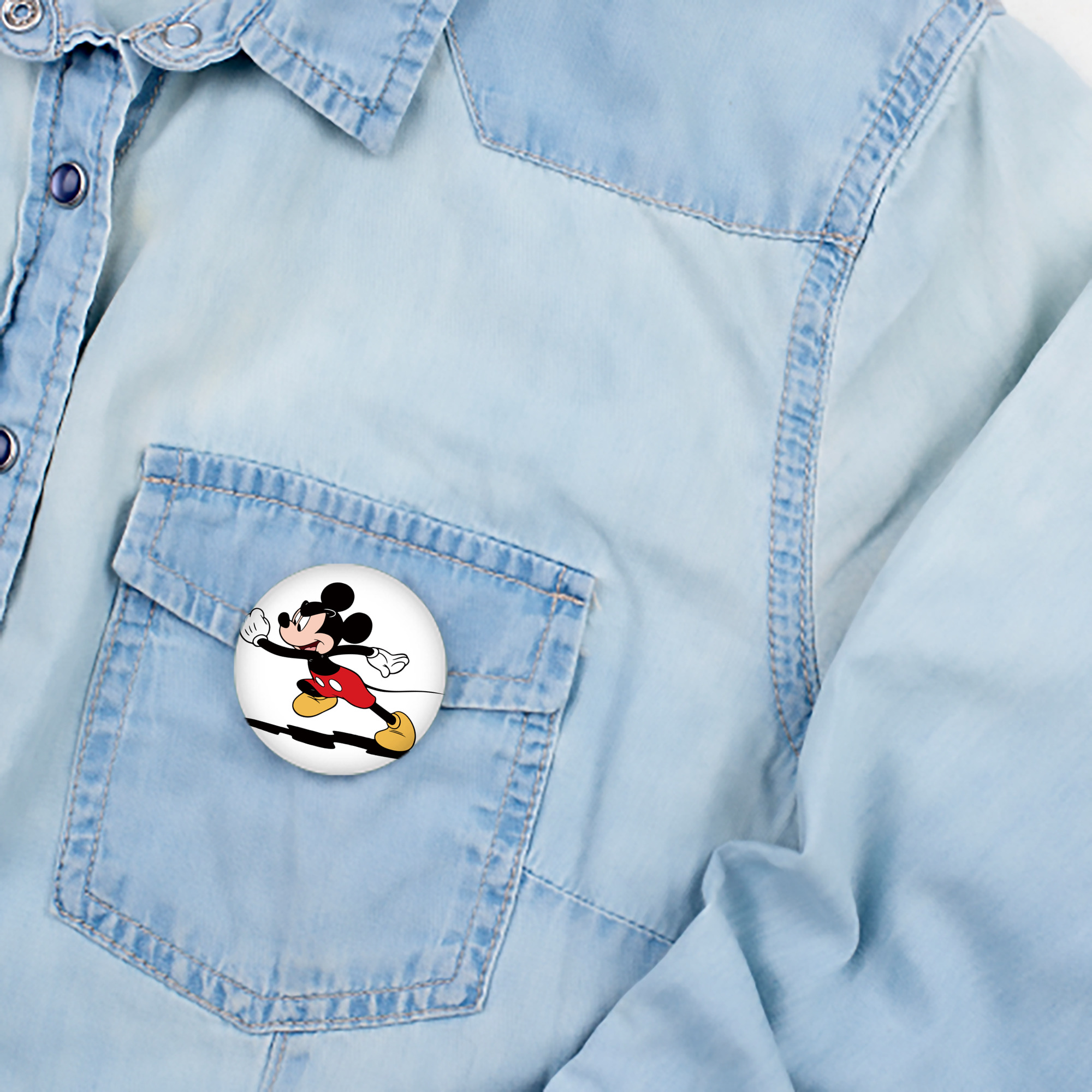ミッキーマウス Mickey Mouse 6cm 缶バッジ 複数セット