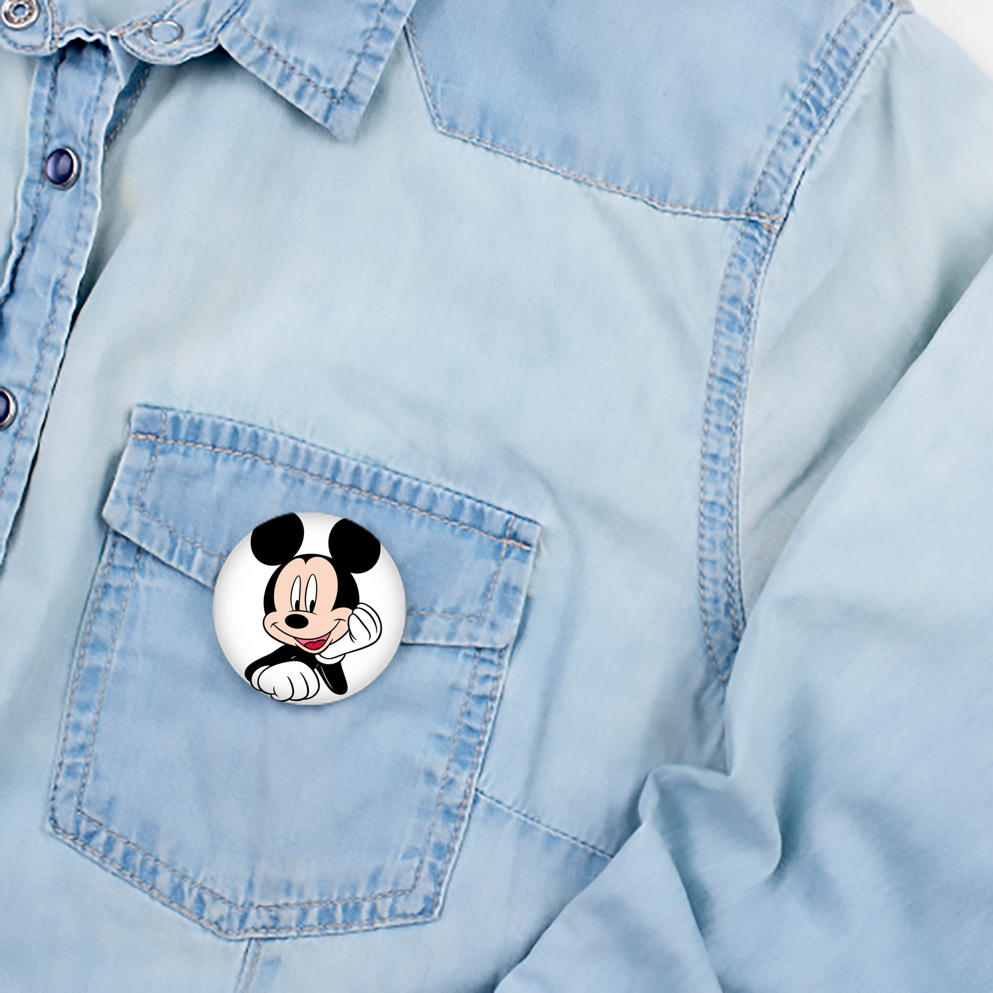 ミッキーマウス Mickey Mouse 6cm 缶バッジ 複数セット