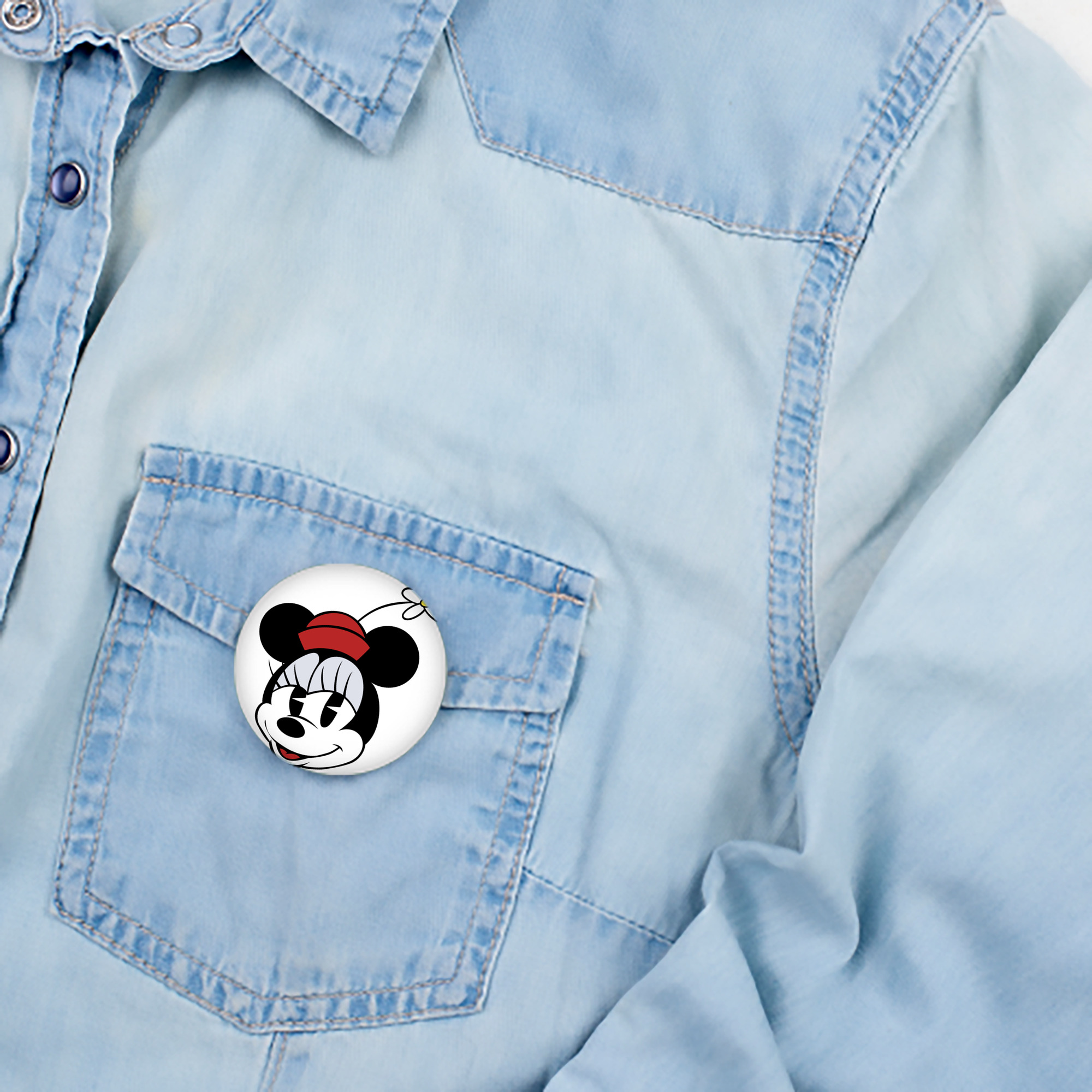 ミッキーマウス Mickey Mouse 6cm 缶バッジ 複数セット