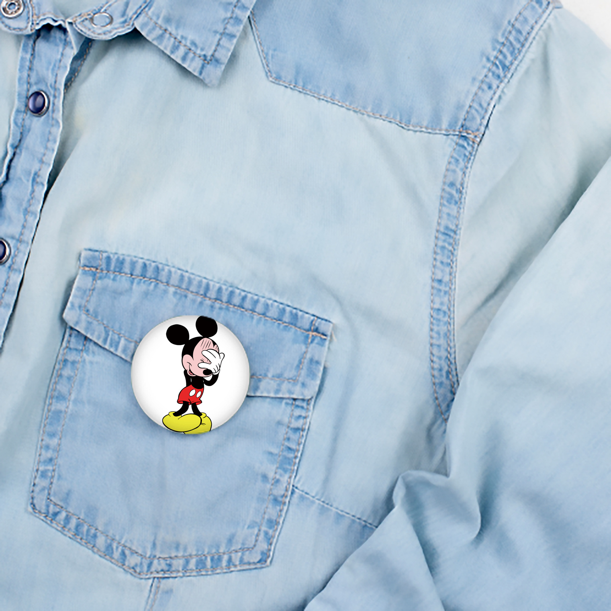 ミッキーマウス Mickey Mouse 6cm 缶バッジ 複数セット