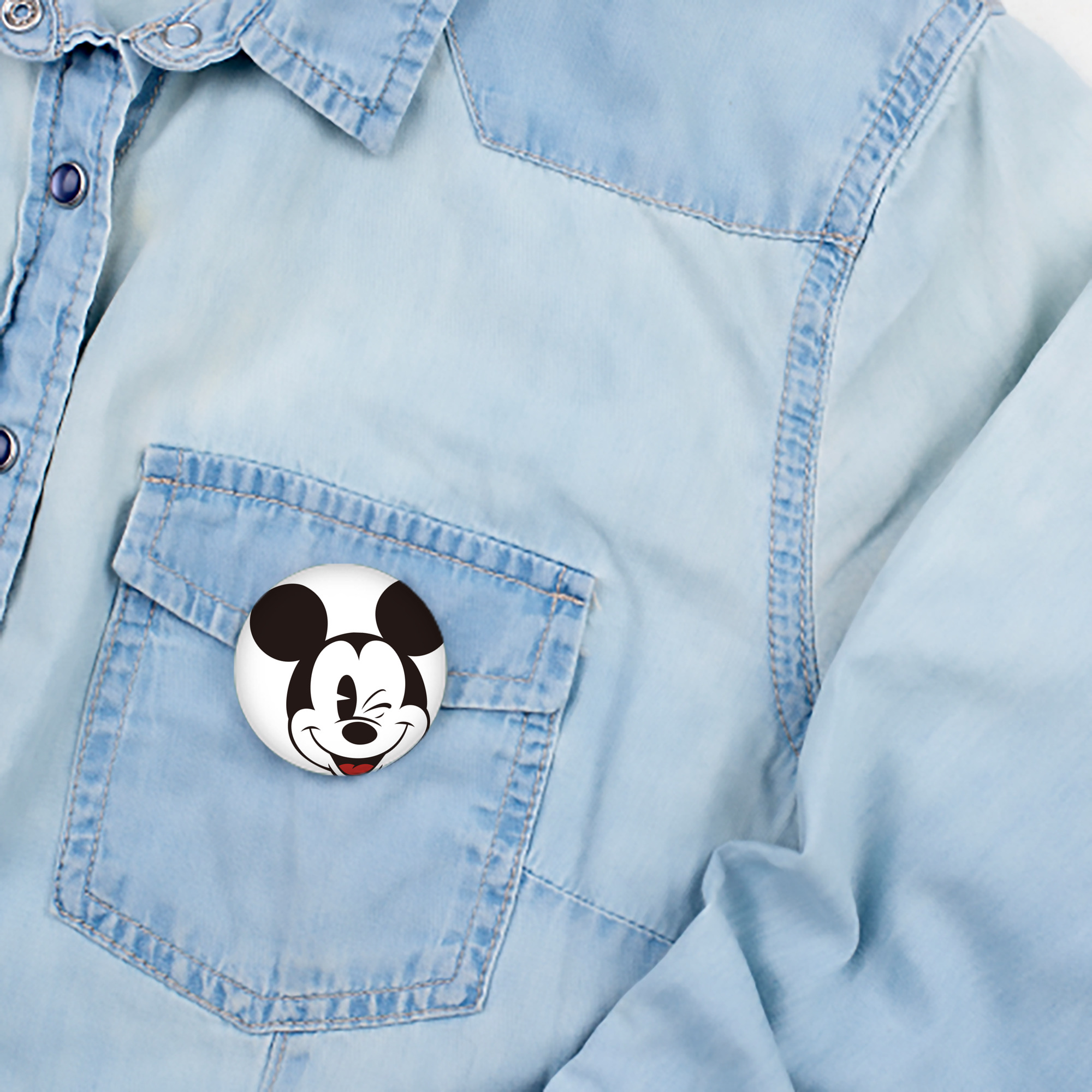 ミッキーマウス Mickey Mouse 6cm 缶バッジ 複数セット