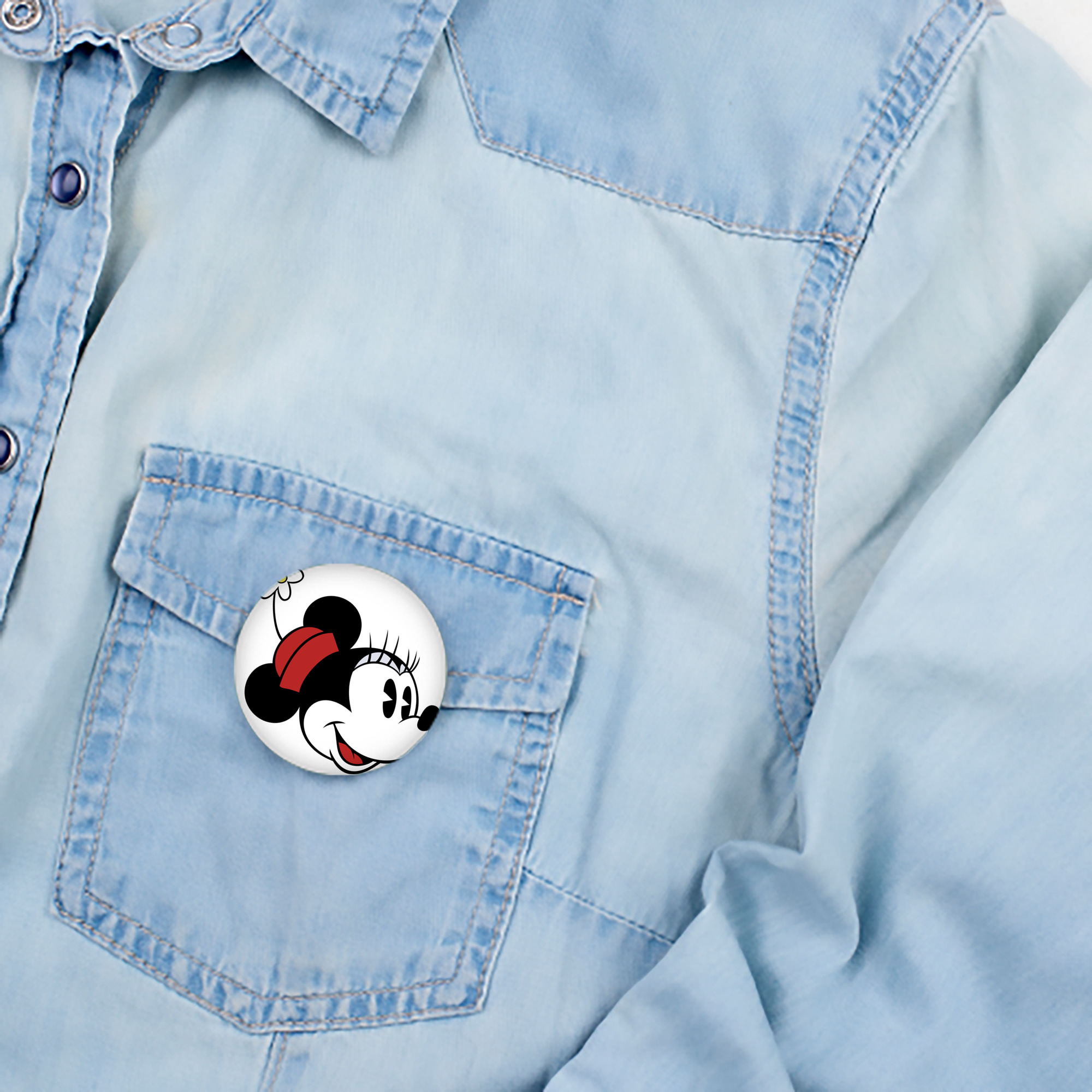 ミッキーマウス Mickey Mouse 6cm 缶バッジ 複数セット