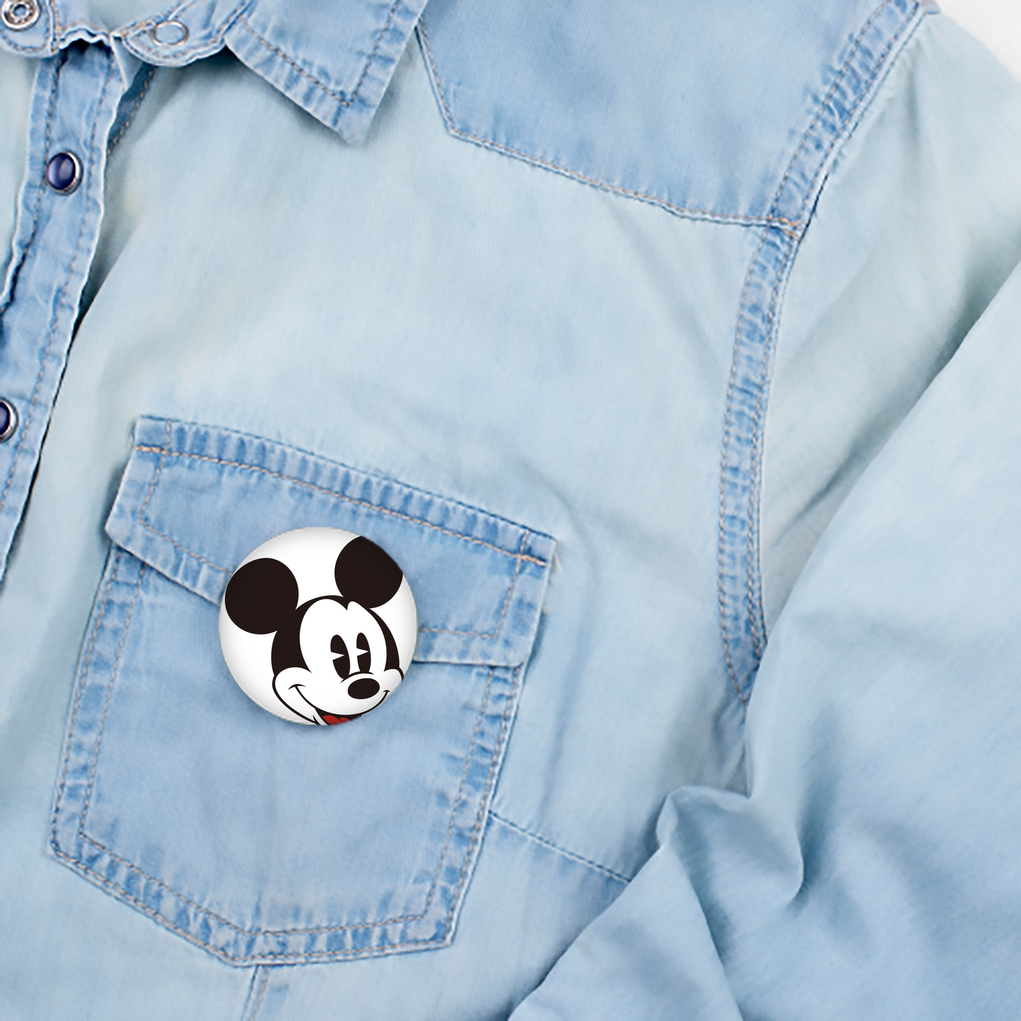 ミッキーマウス Mickey Mouse 6cm 缶バッジ 複数セット