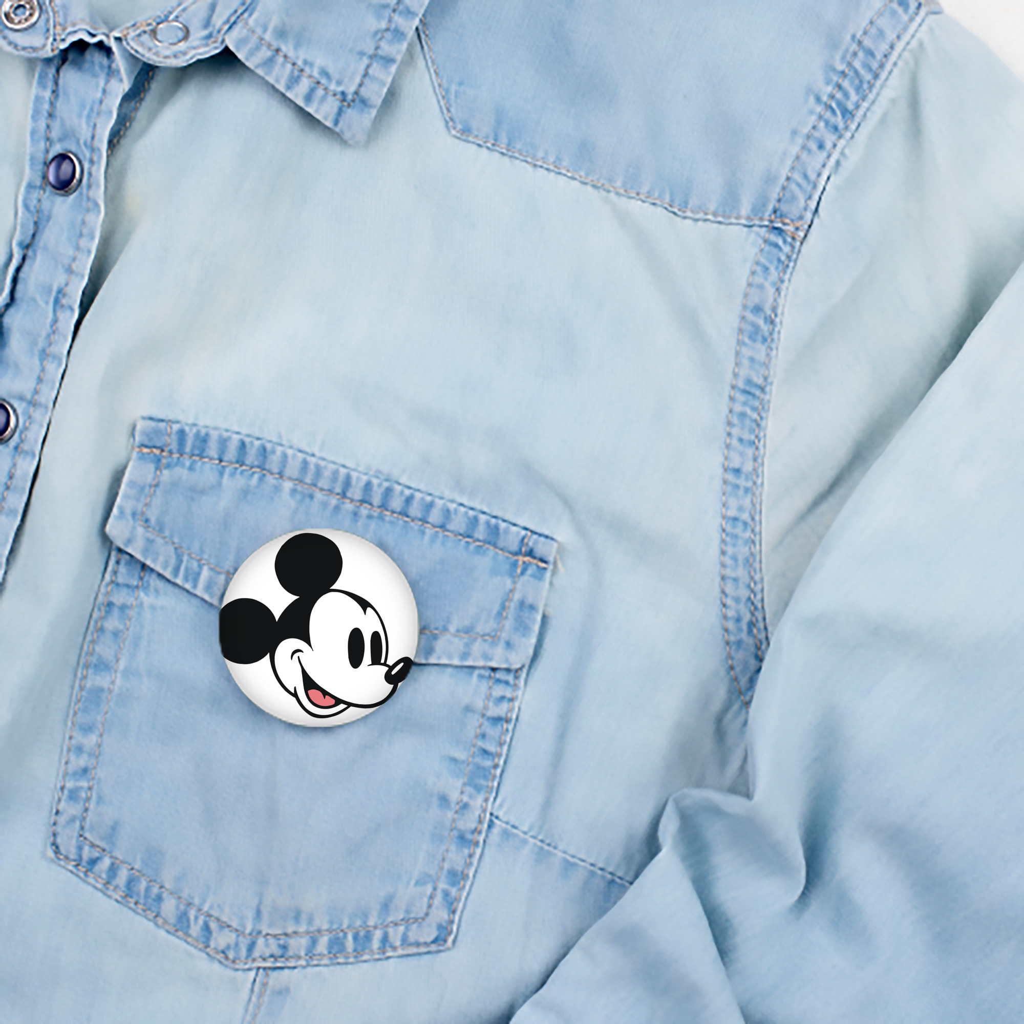 ミッキーマウス Mickey Mouse 6cm 缶バッジ 複数セット