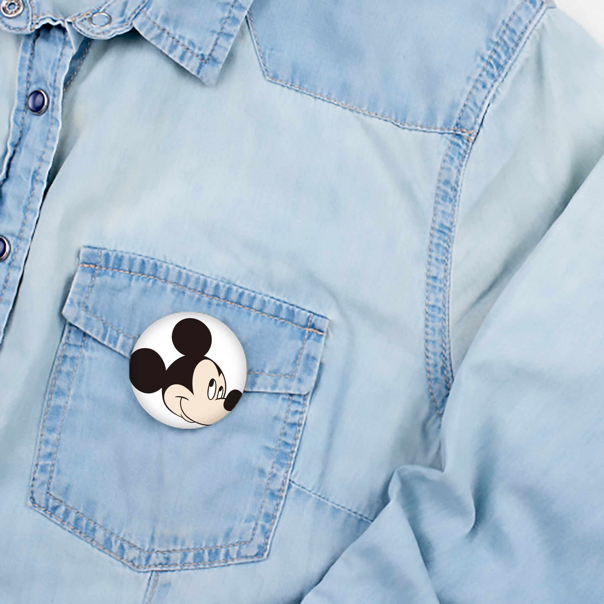 ミッキーマウス Mickey Mouse 6cm 缶バッジ 複数セット