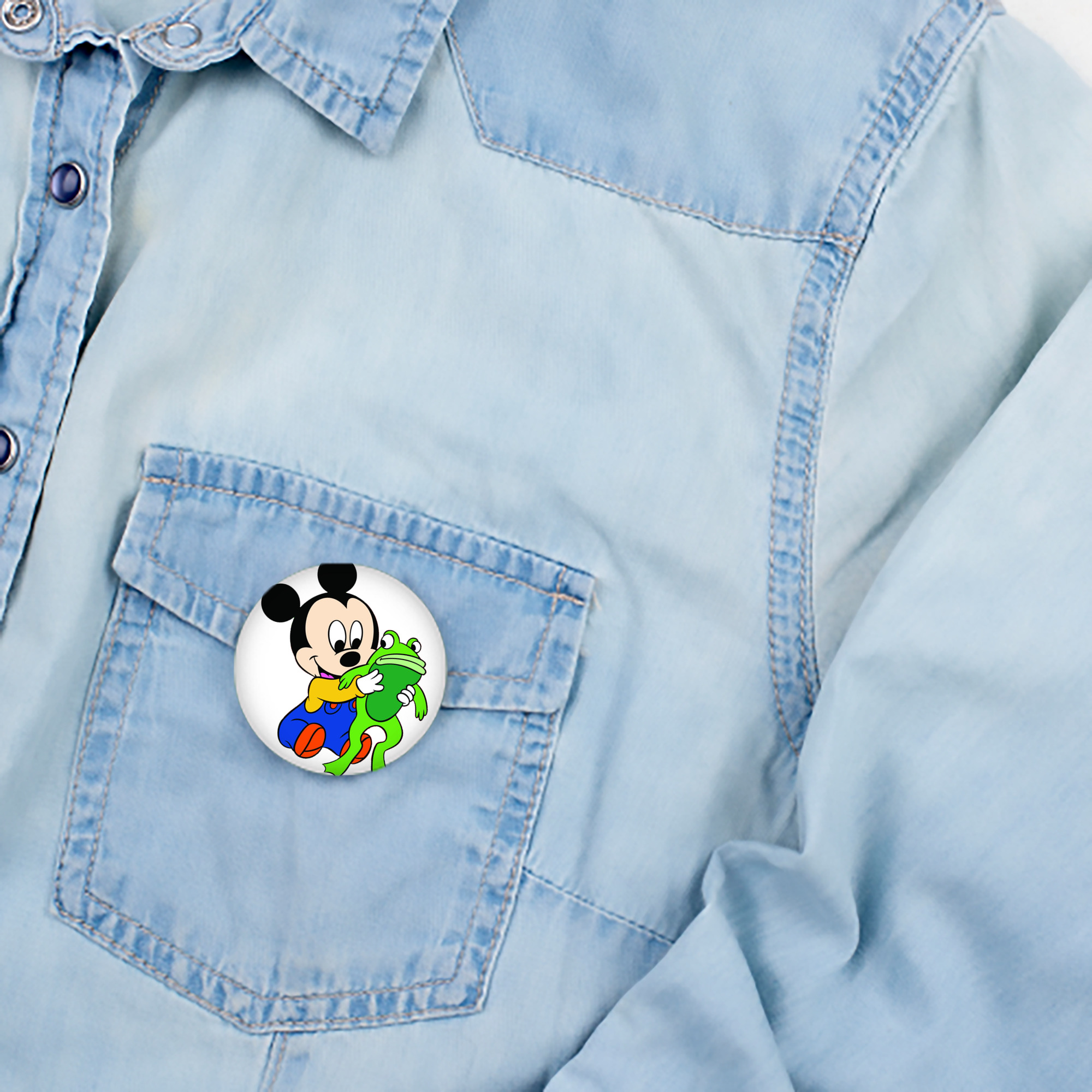 ミッキーマウス Mickey Mouse 6cm 缶バッジ 複数セット