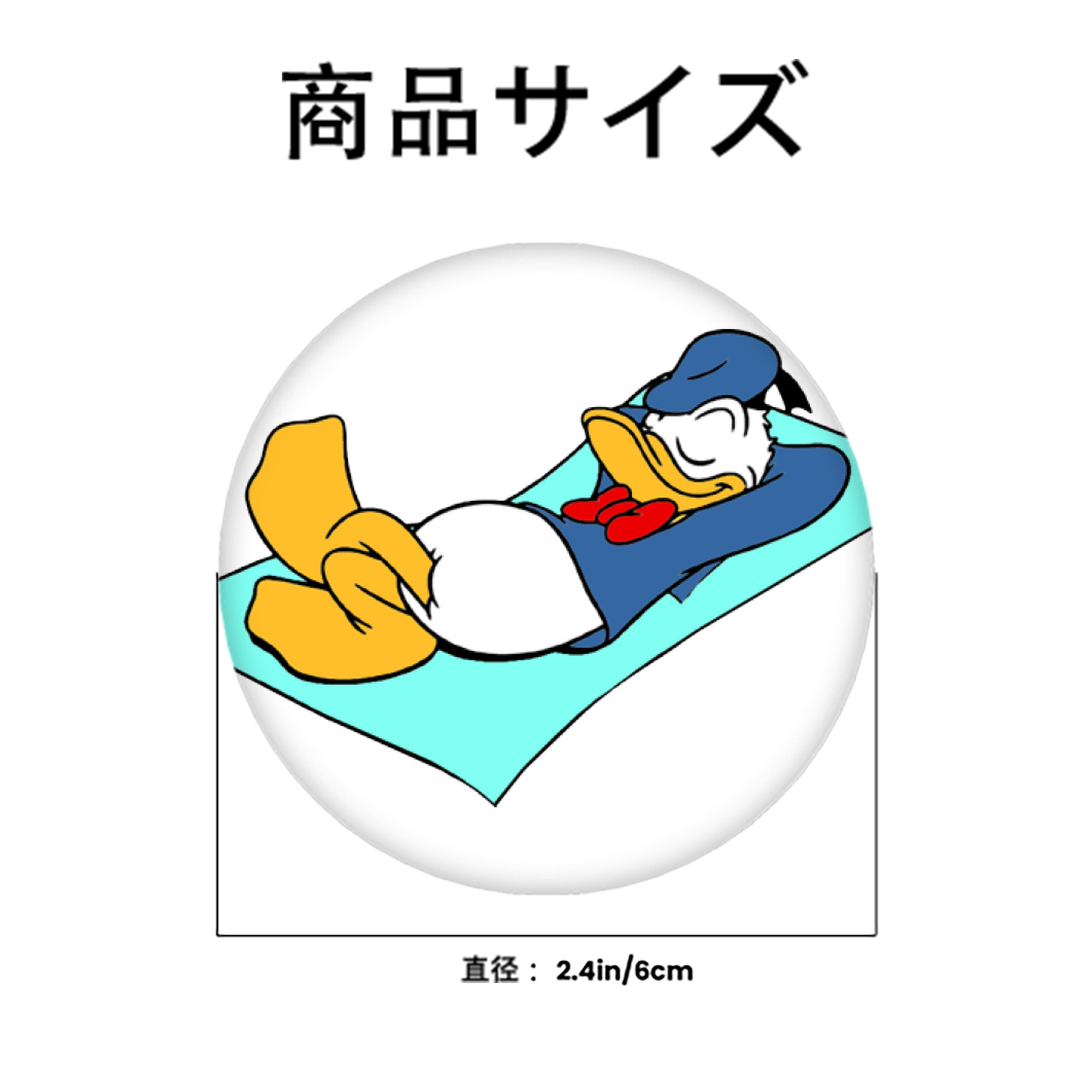ミッキーマウス Mickey Mouse 6cm 缶バッジ 複数セット