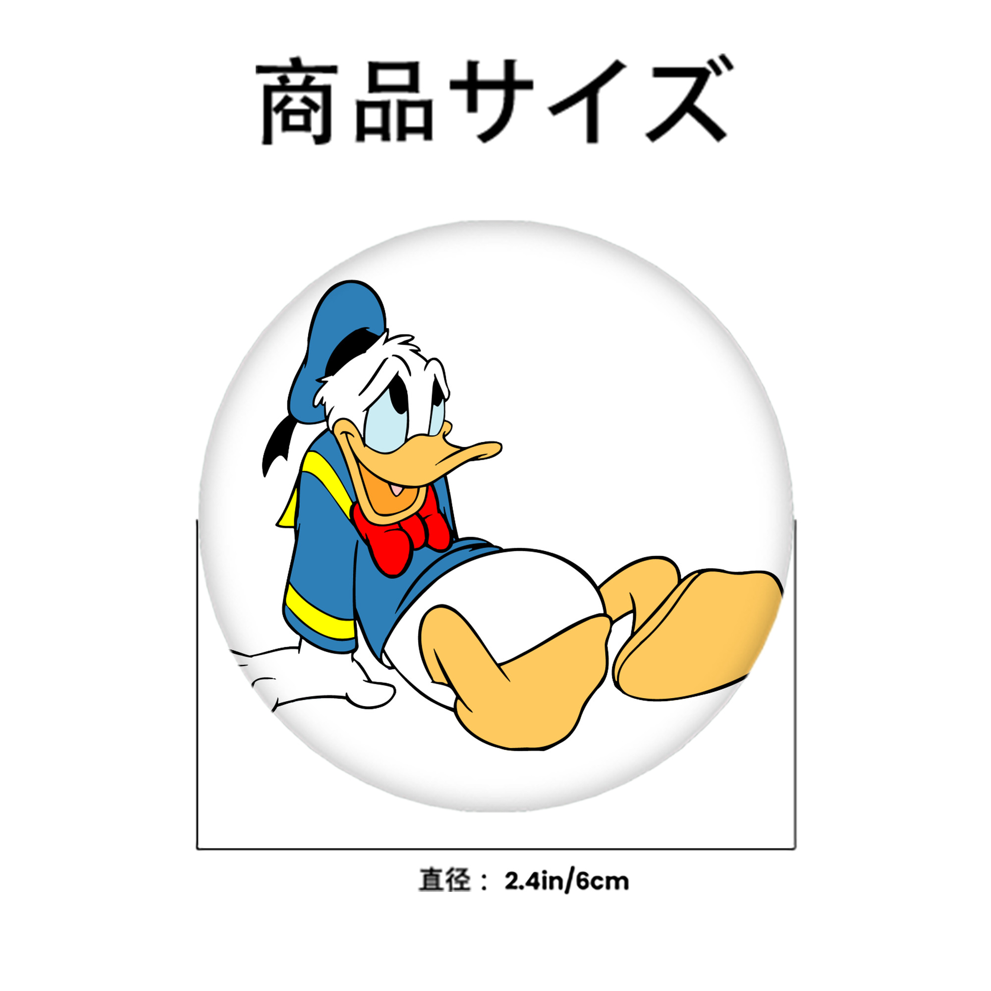ミッキーマウス Mickey Mouse 6cm 缶バッジ 複数セット