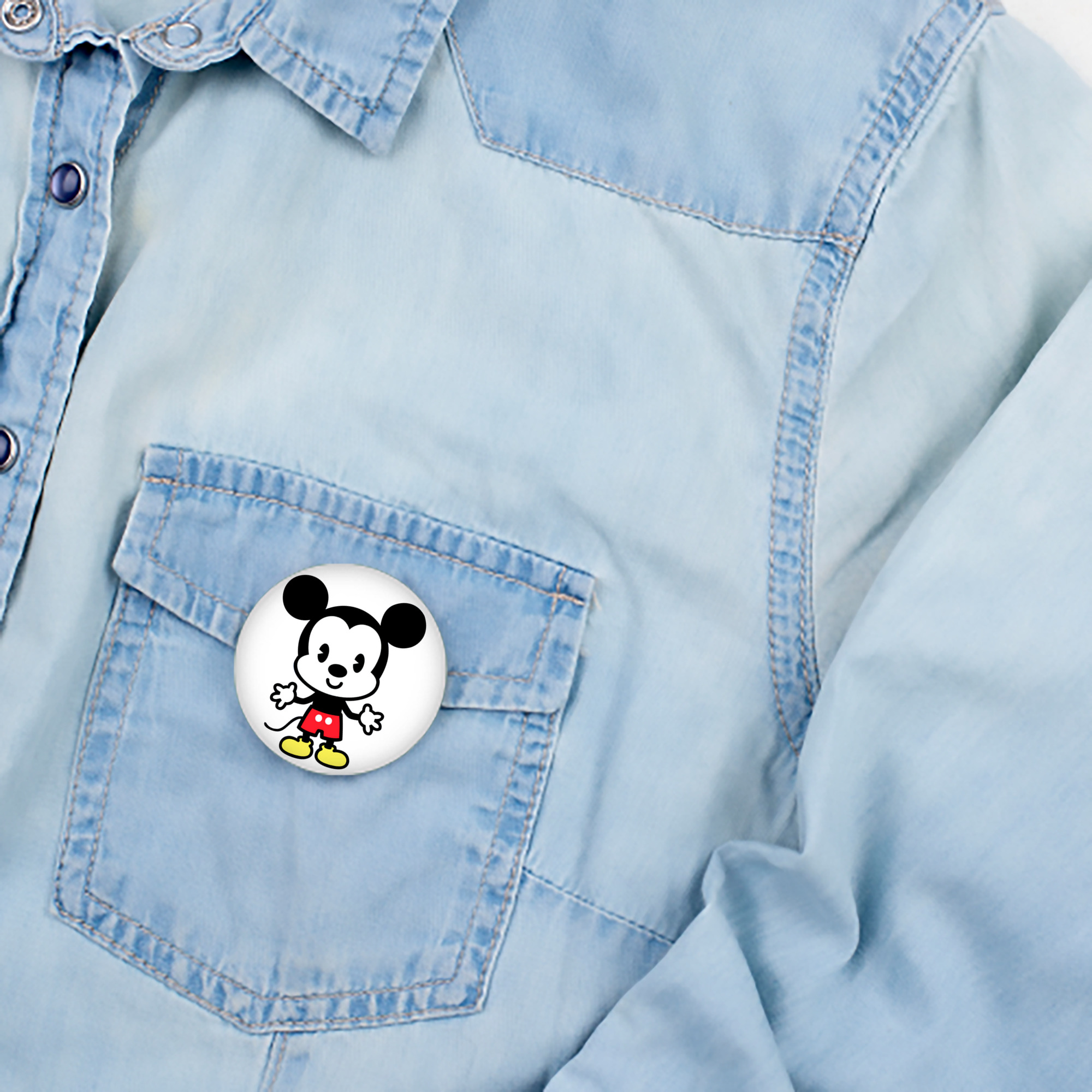 ミッキーマウス Mickey Mouse 6cm 缶バッジ 複数セット