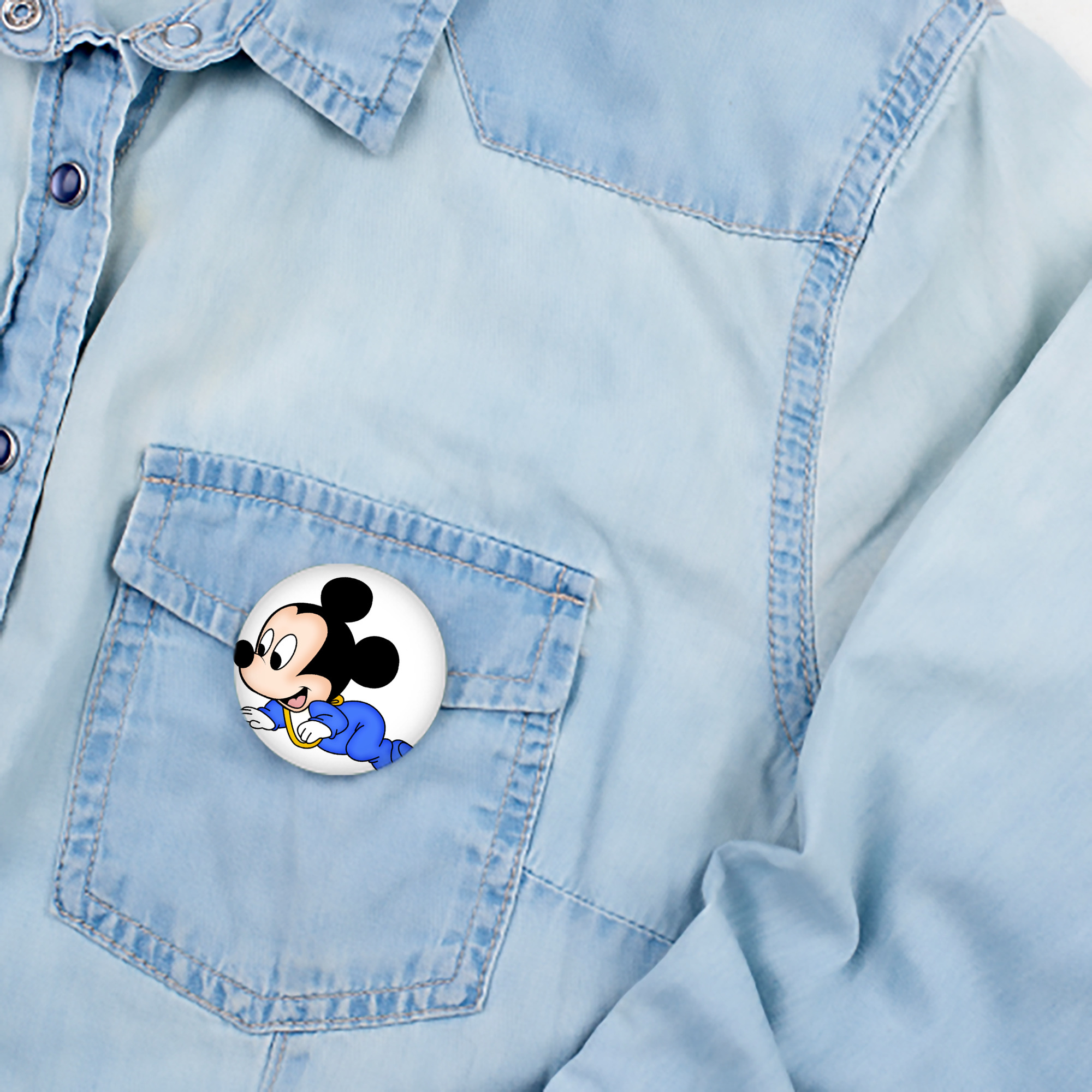 ミッキーマウス Mickey Mouse 6cm 缶バッジ 複数セット