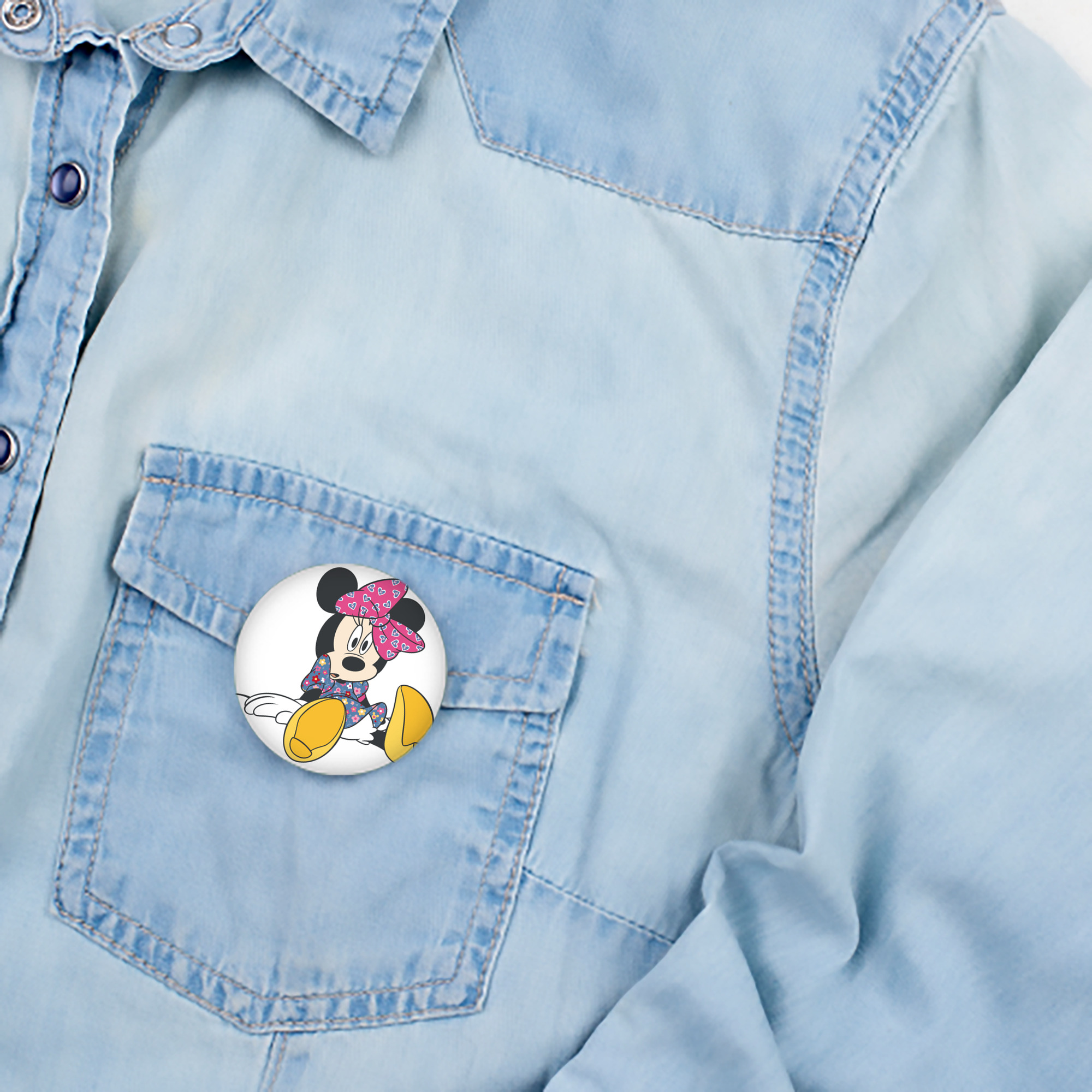 ミッキーマウス Mickey Mouse 6cm 缶バッジ 複数セット