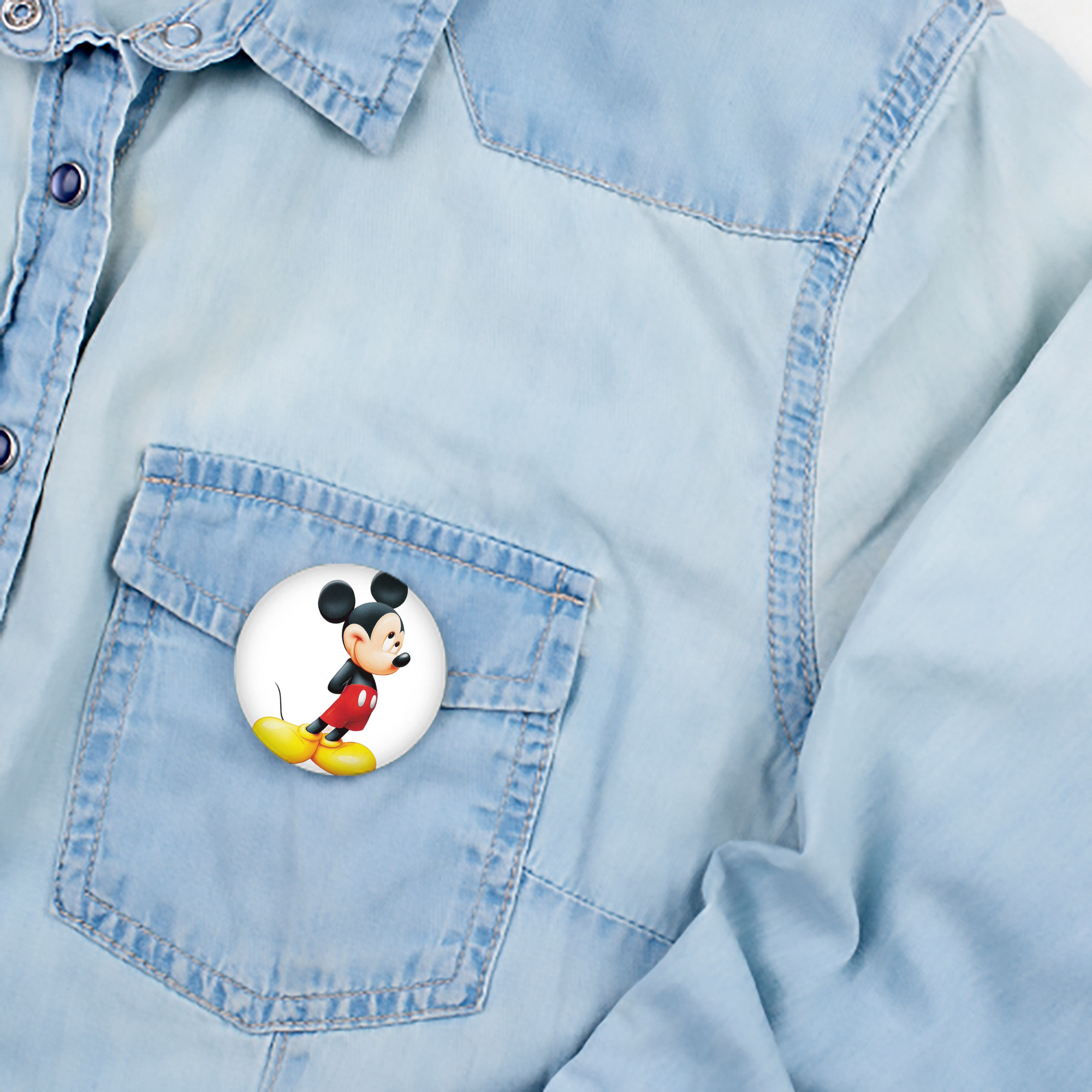 ミッキーマウス Mickey Mouse 6cm 缶バッジ 複数セット
