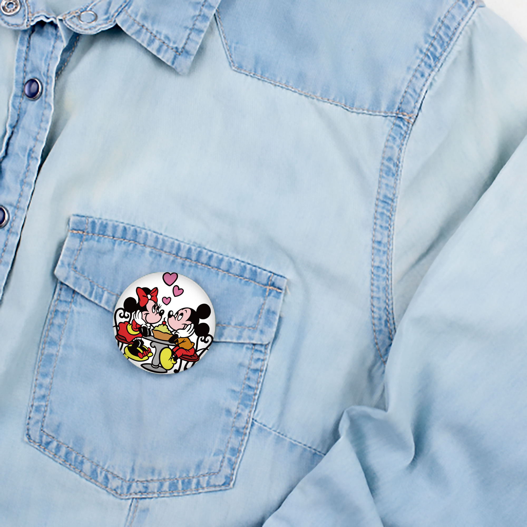 ミッキーマウス Mickey Mouse 6cm 缶バッジ 複数セット