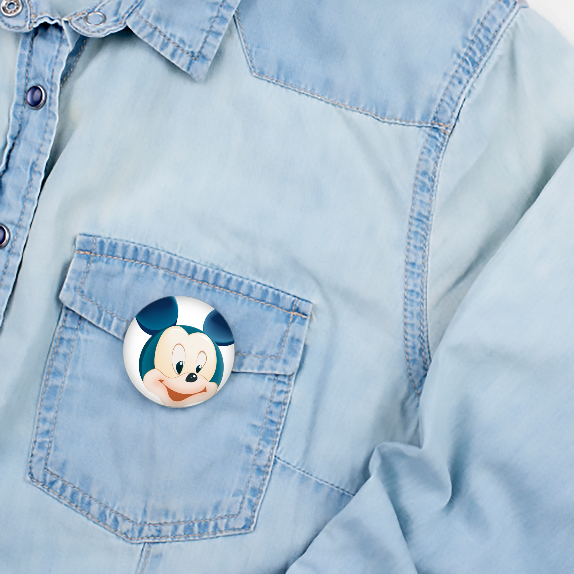 ミッキーマウス Mickey Mouse 6cm 缶バッジ 複数セット