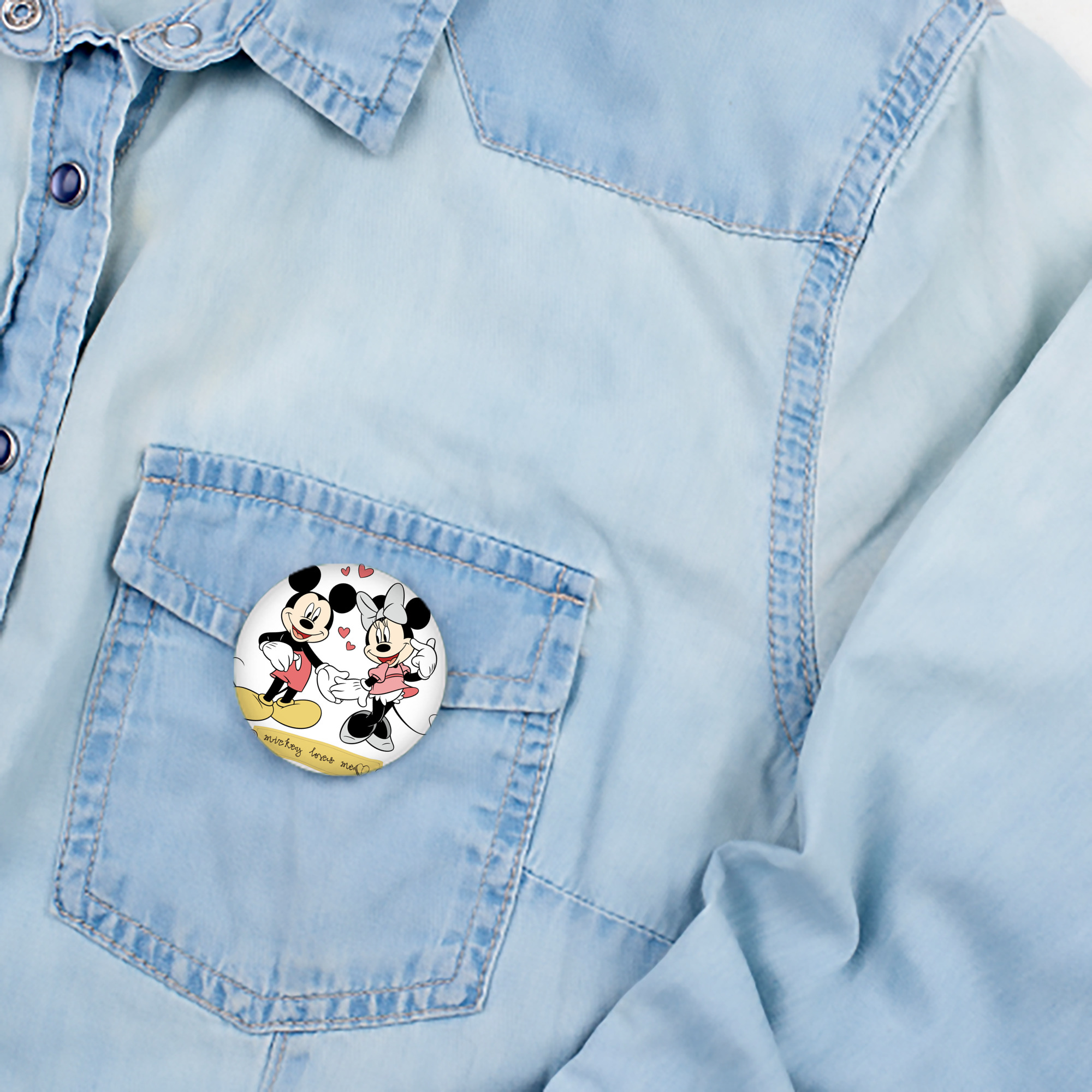 ミッキーマウス Mickey Mouse 6cm 缶バッジ 複数セット