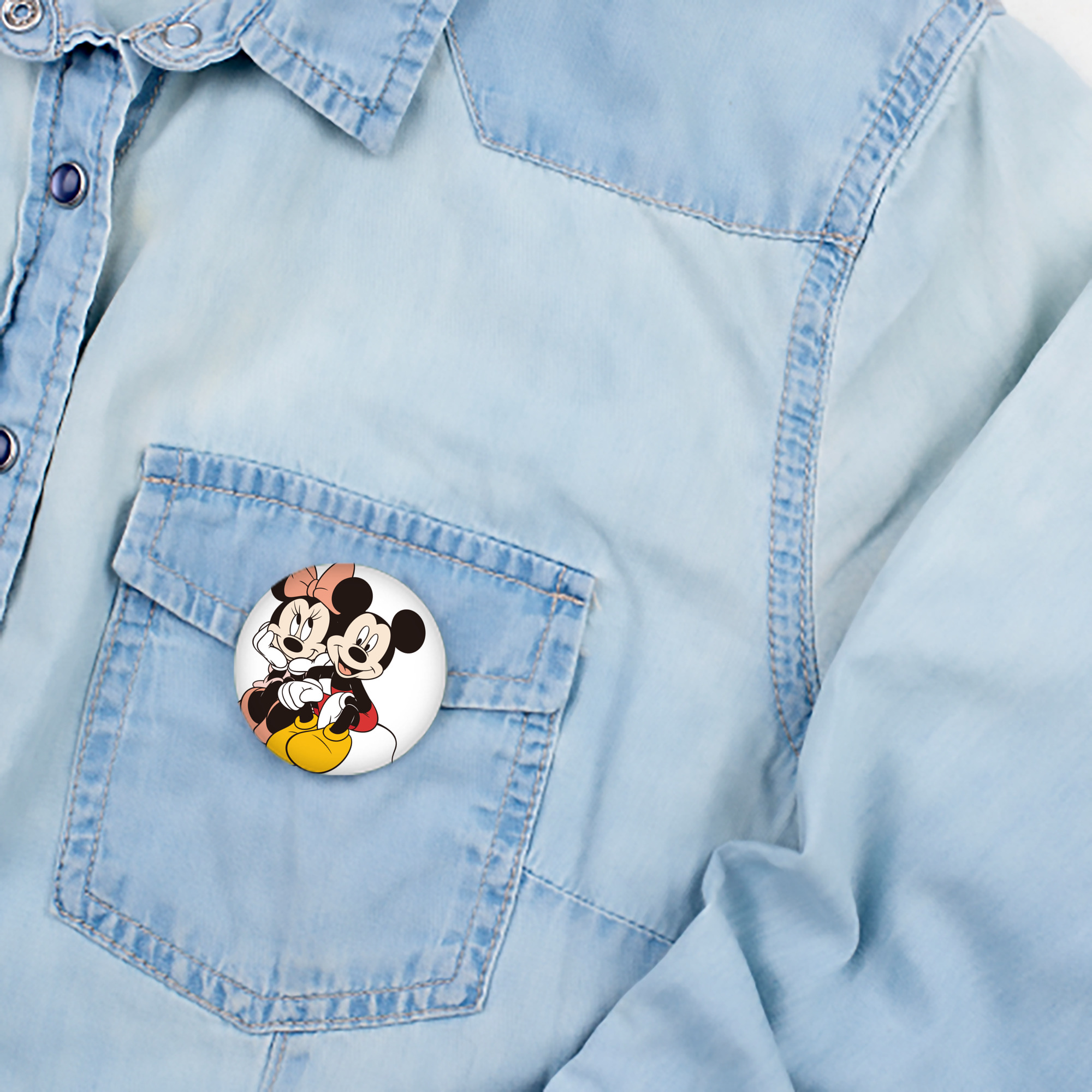 ミッキーマウス Mickey Mouse 6cm 缶バッジ 複数セット