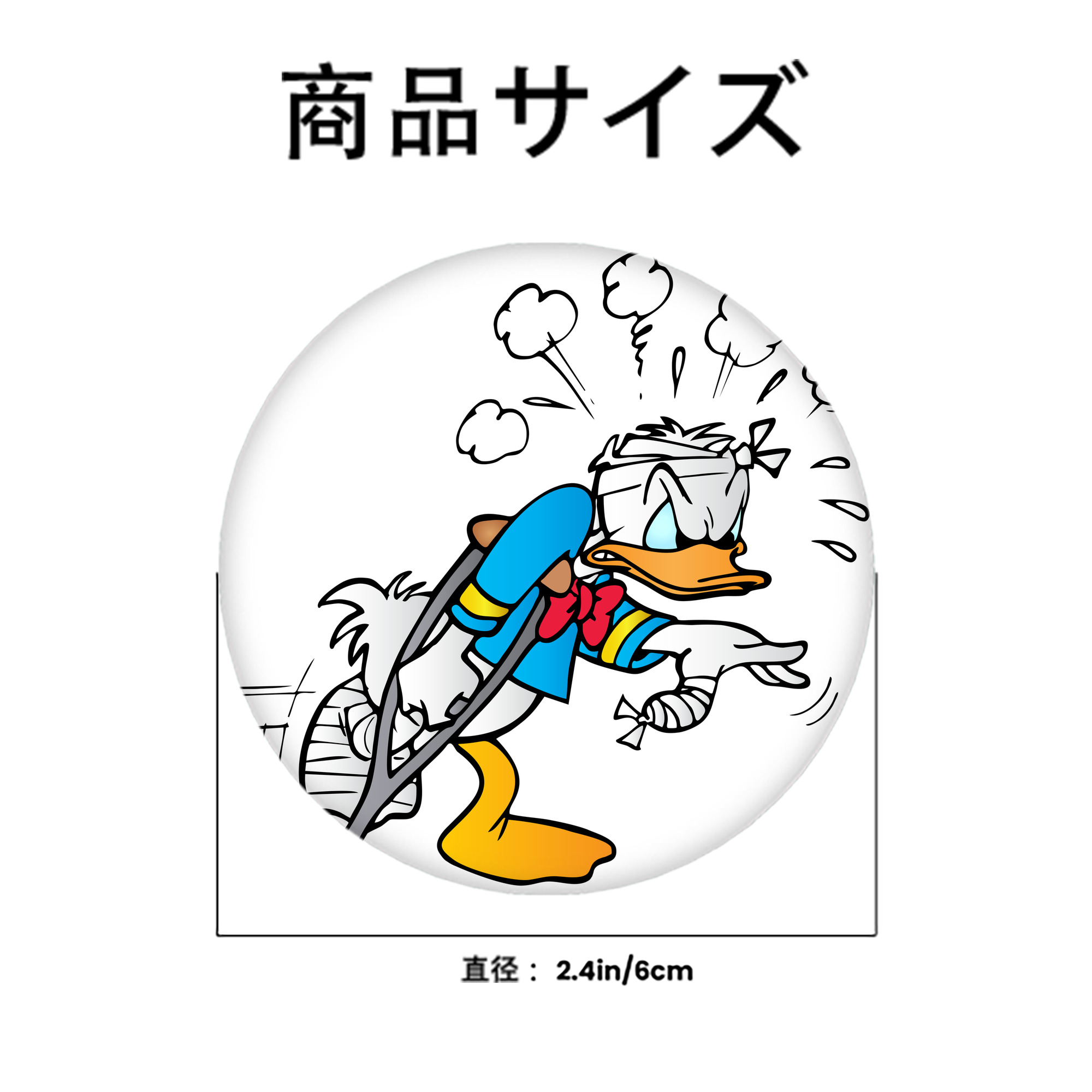 ミッキーマウス Mickey Mouse 6cm 缶バッジ 複数セット