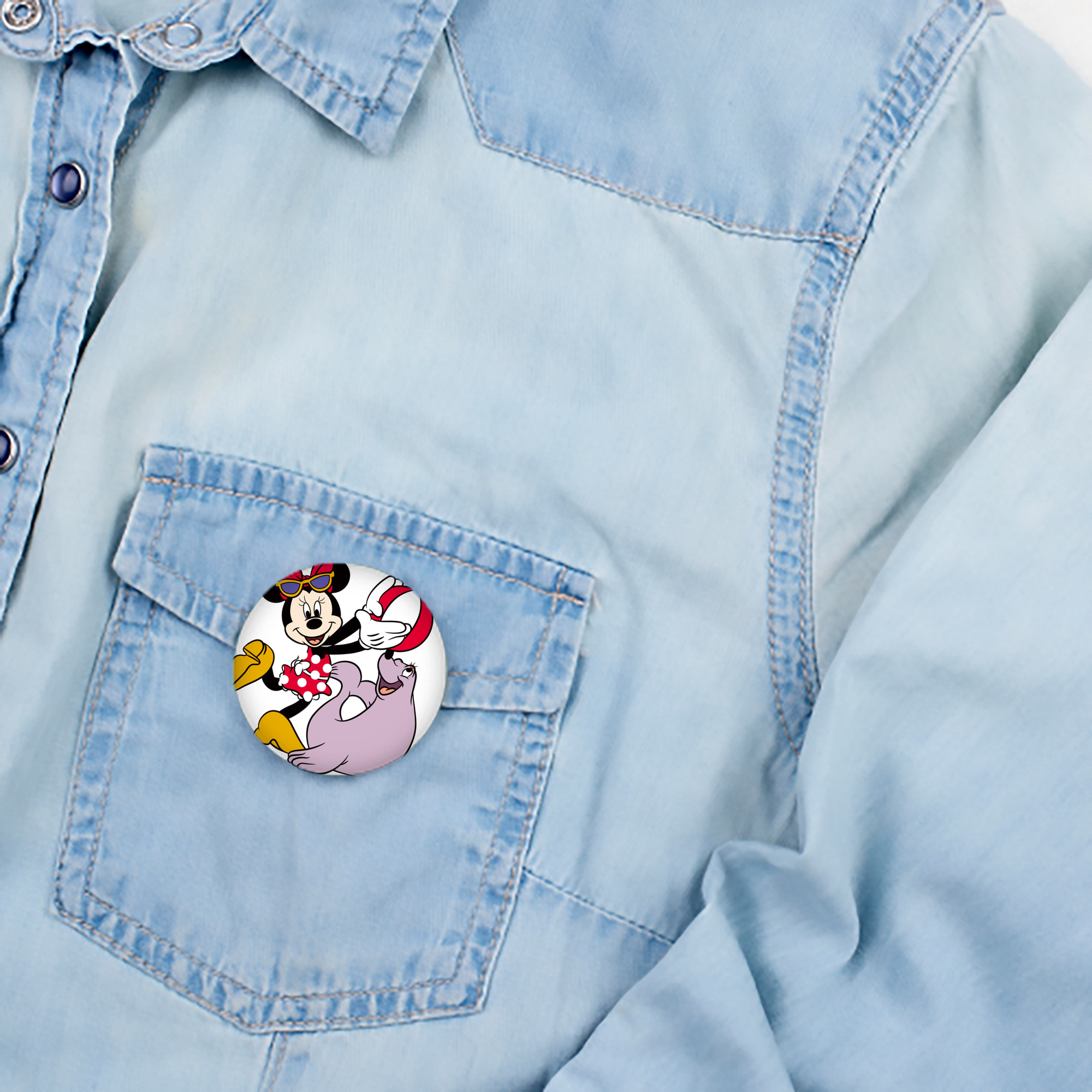 ミッキーマウス Mickey Mouse 6cm 缶バッジ 複数セット